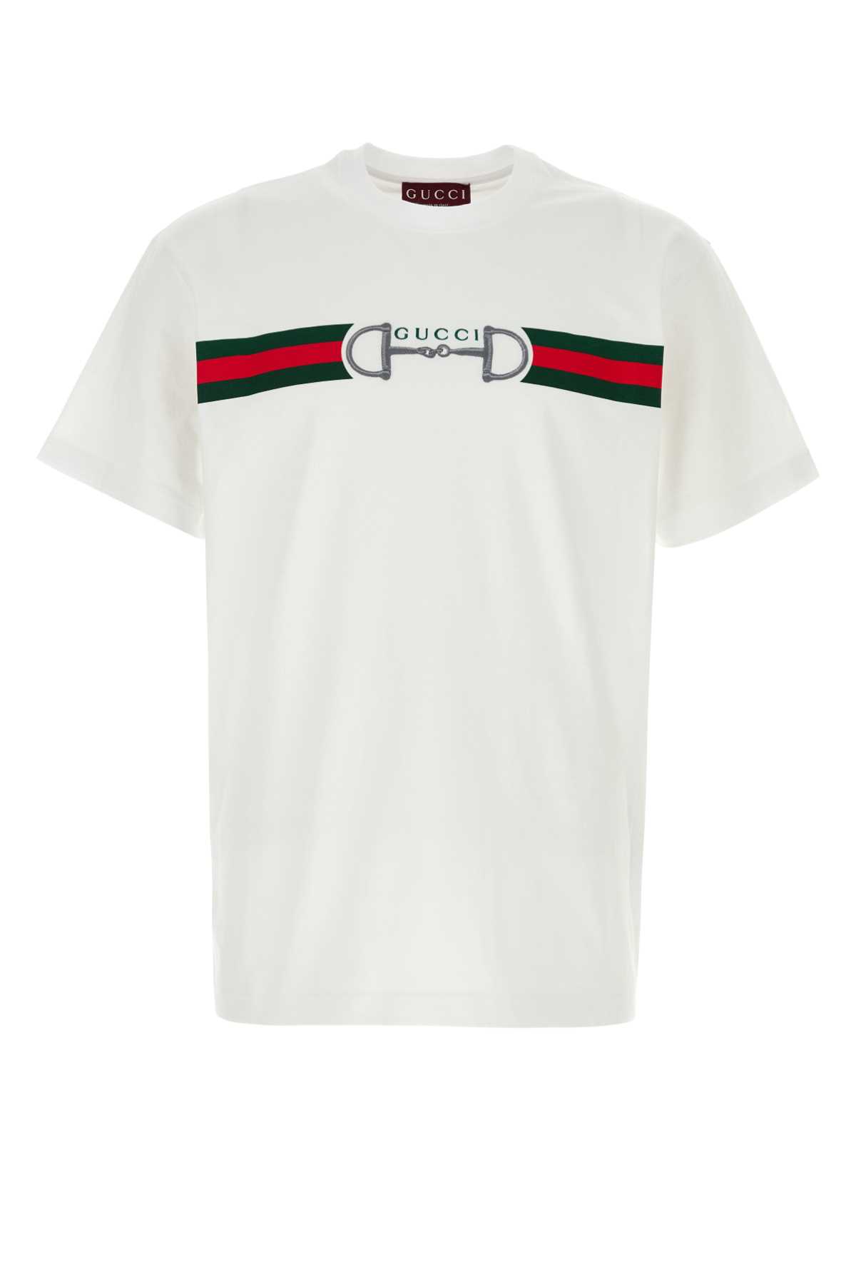 Gucci White Cotton T-Shirt