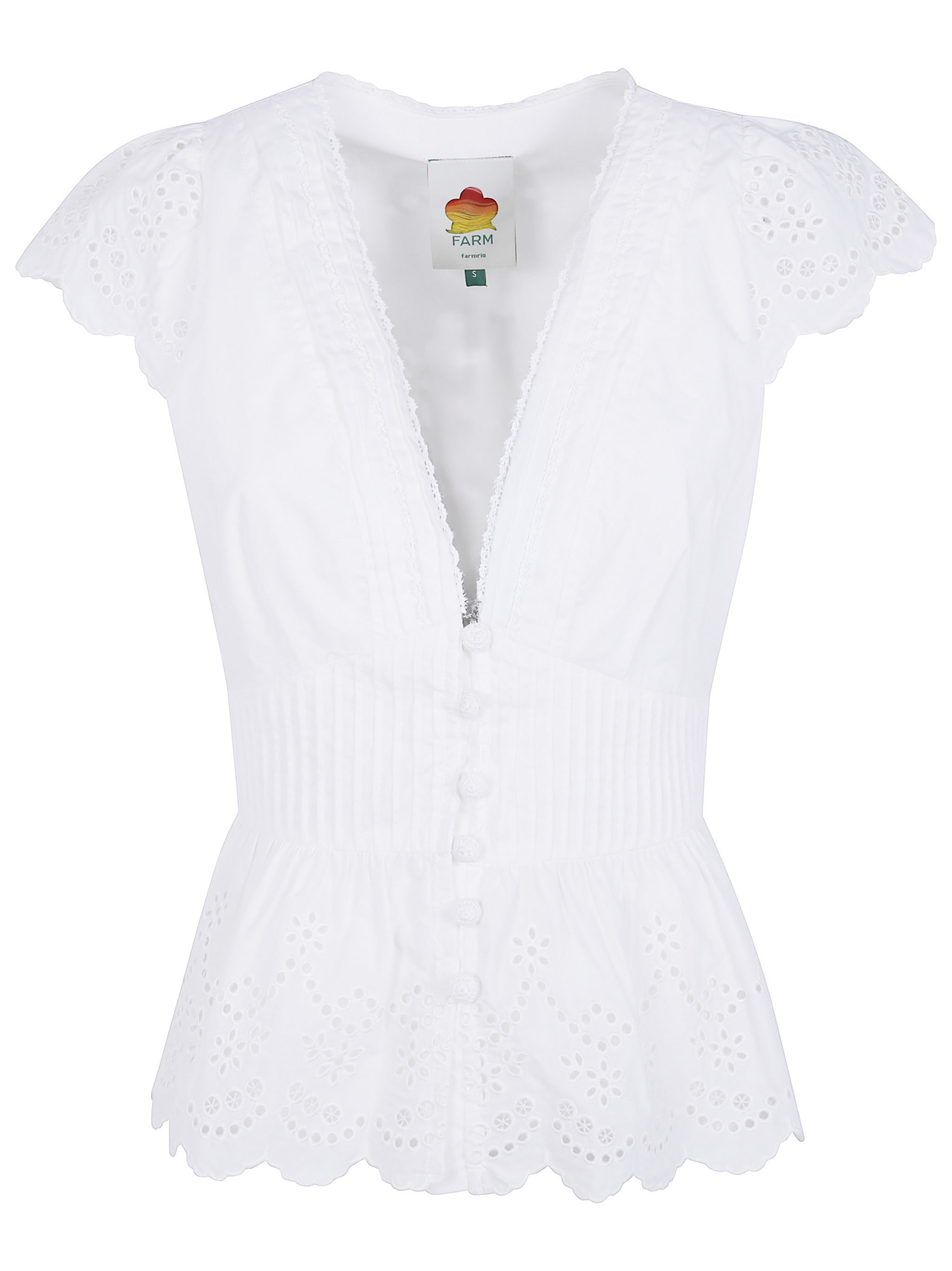 Farm rio "White Embroidery" Blouse