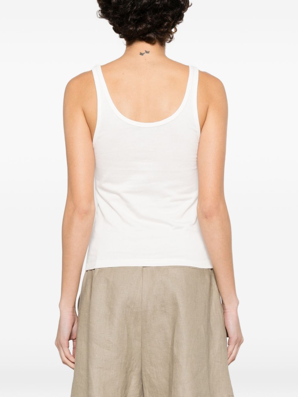 ELEH White Square Neck Top
