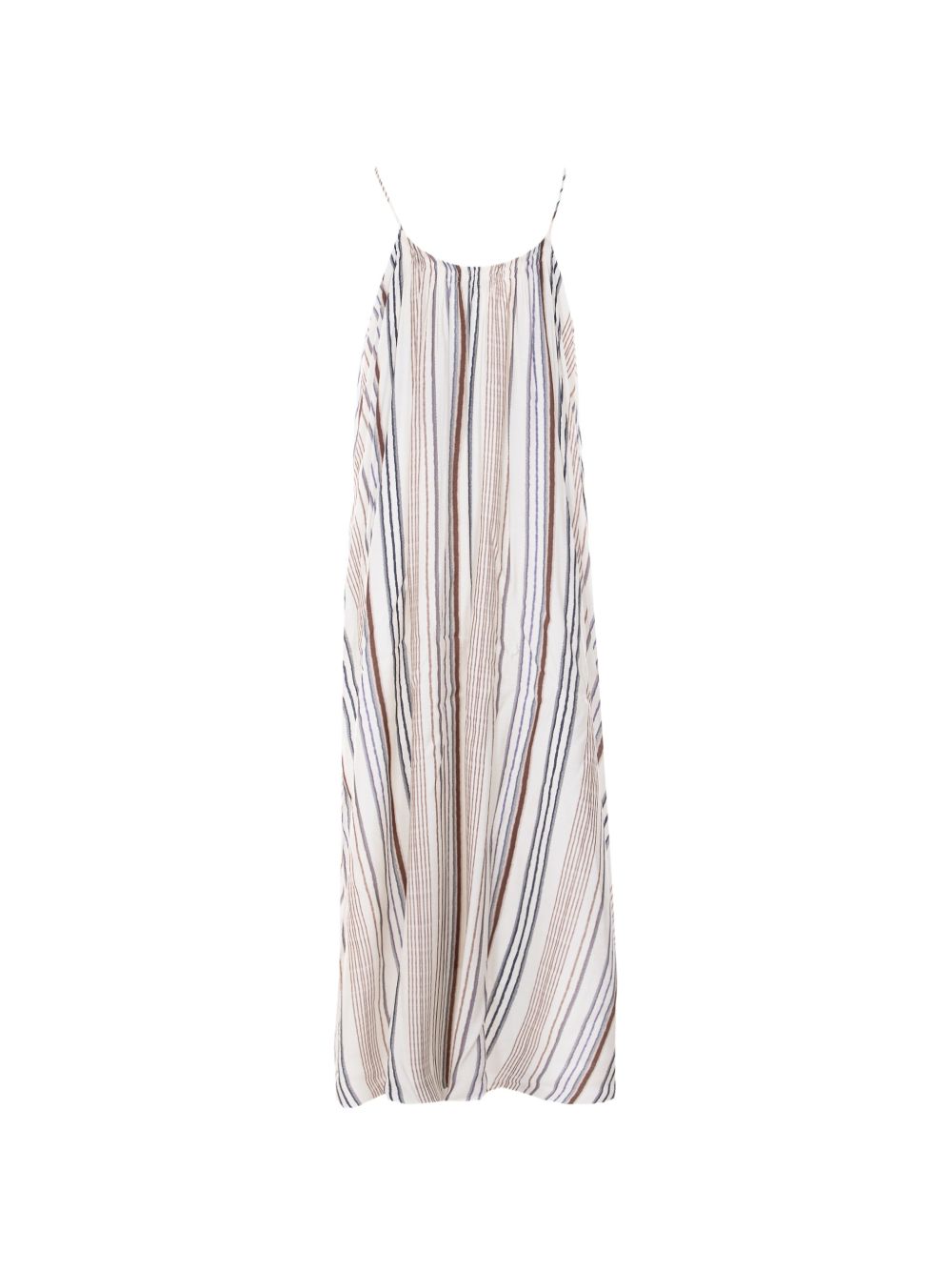 ELEH White Striped Spaghetti Straps Dresses