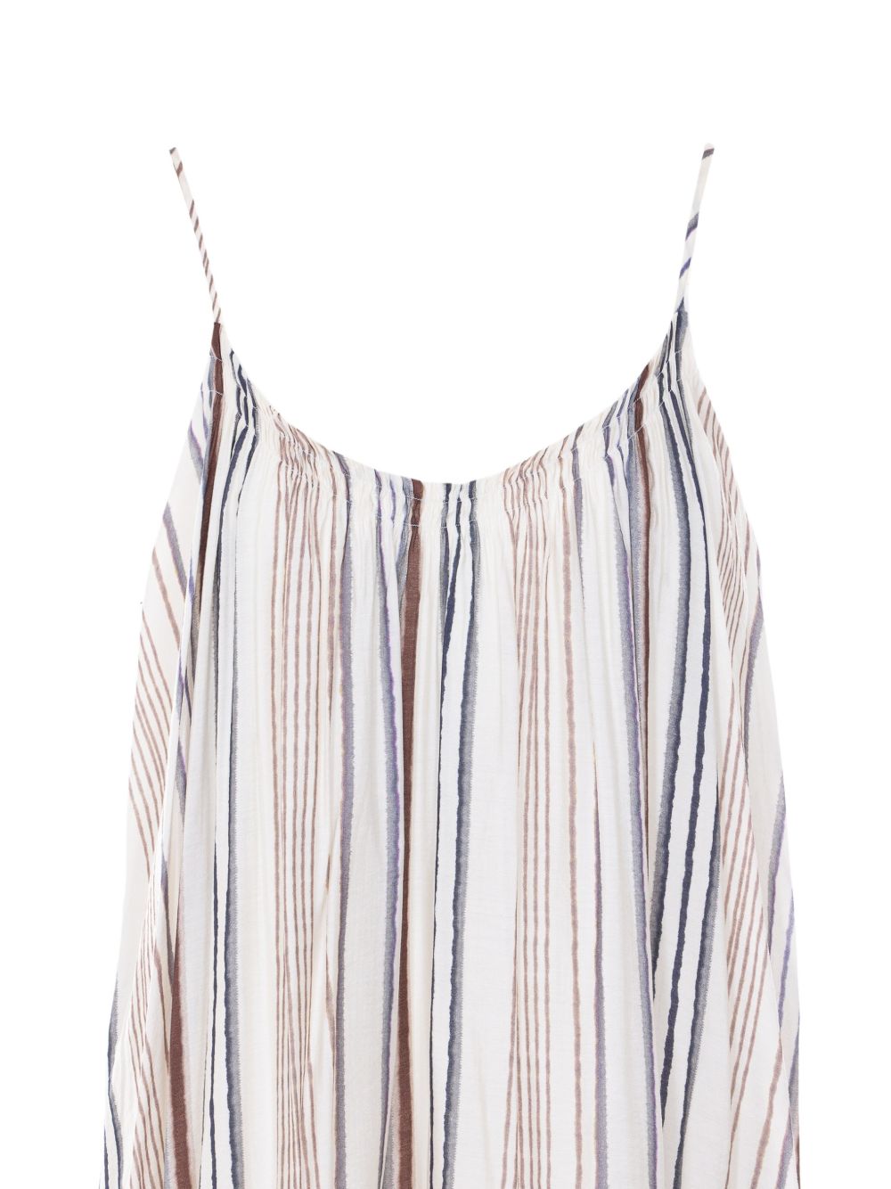 ELEH White Striped Spaghetti Straps Dresses