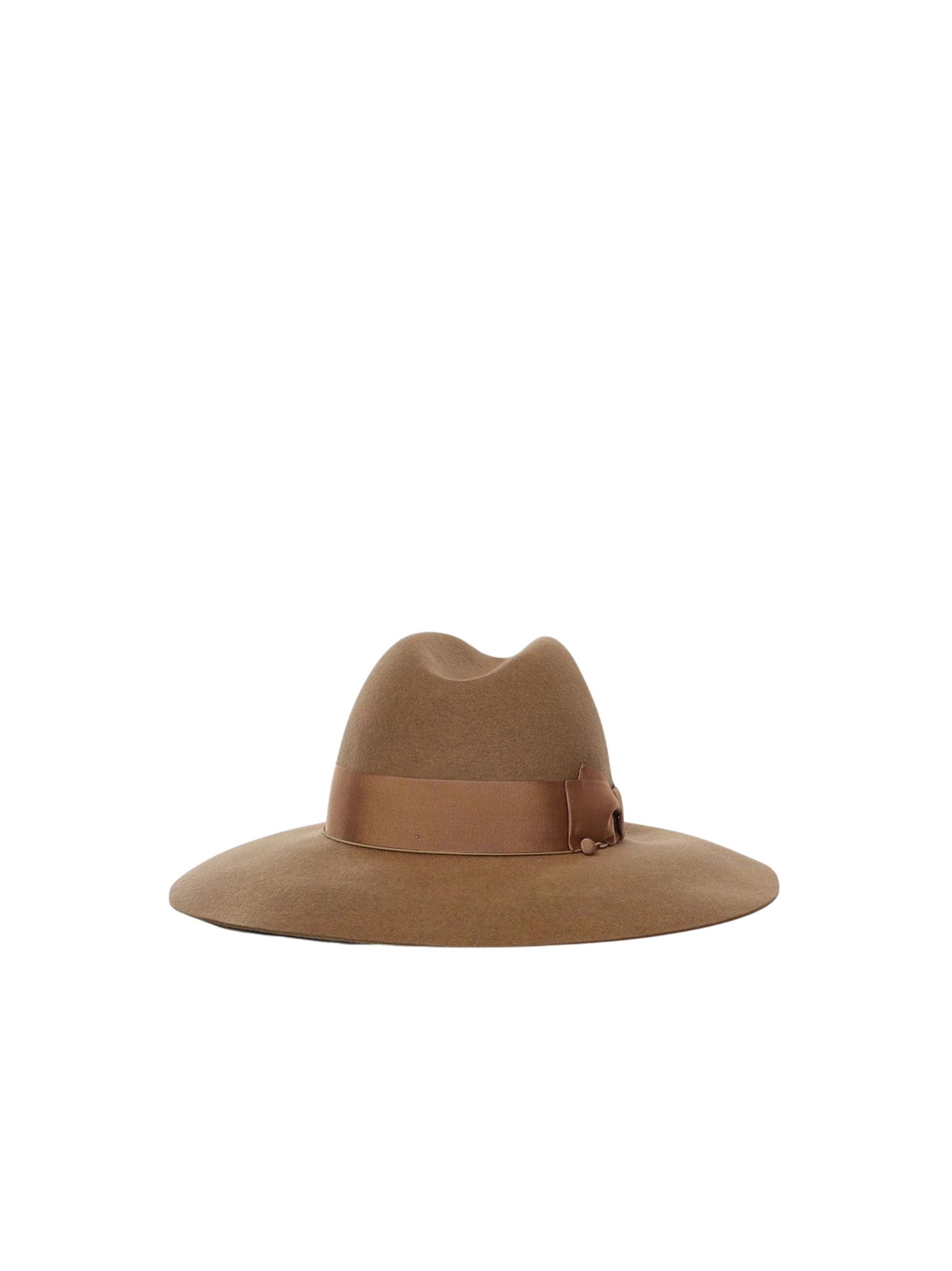 Borsalino Wide-Brim Ribbon Hat