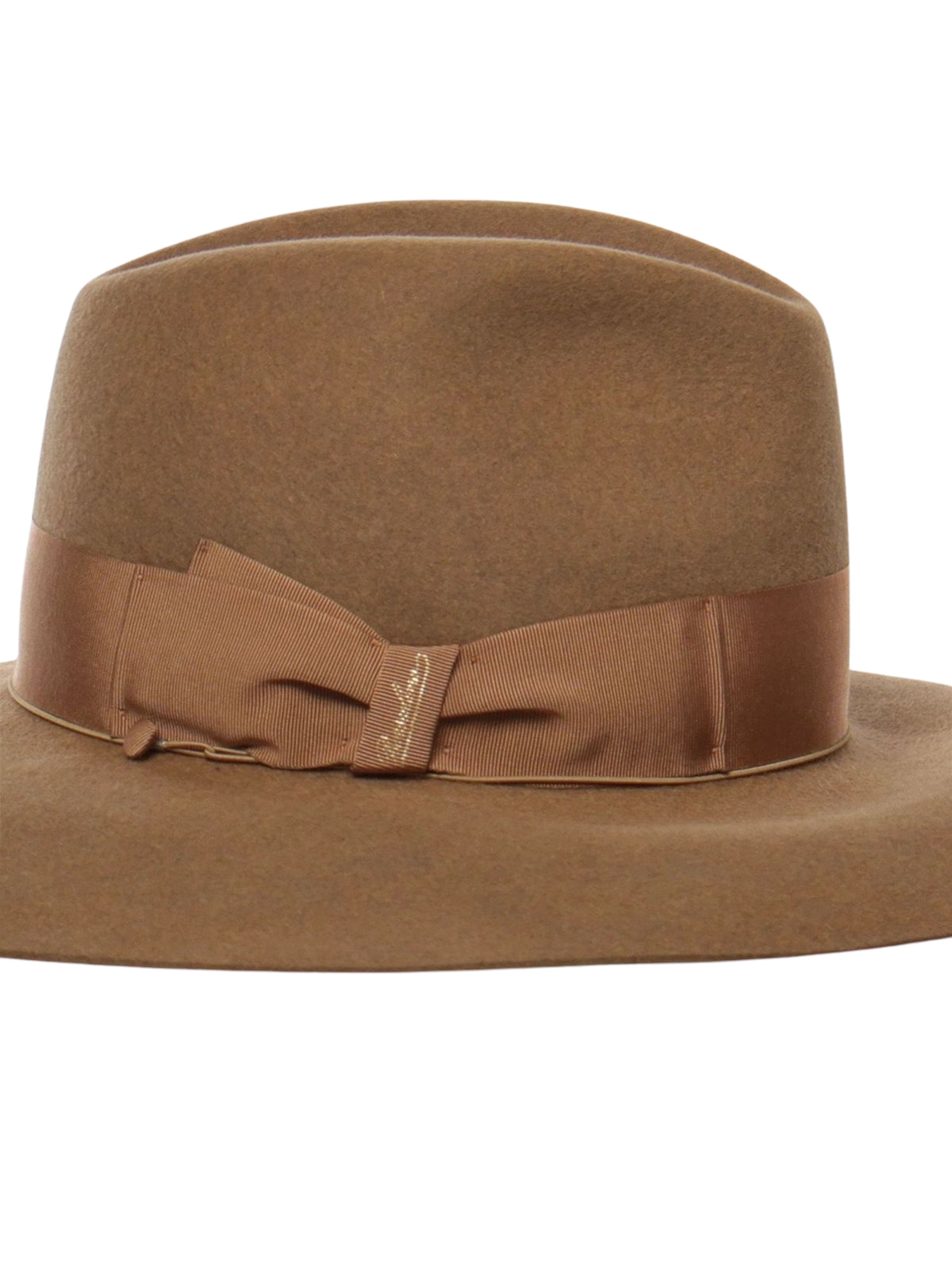 Borsalino Wide-Brim Ribbon Hat