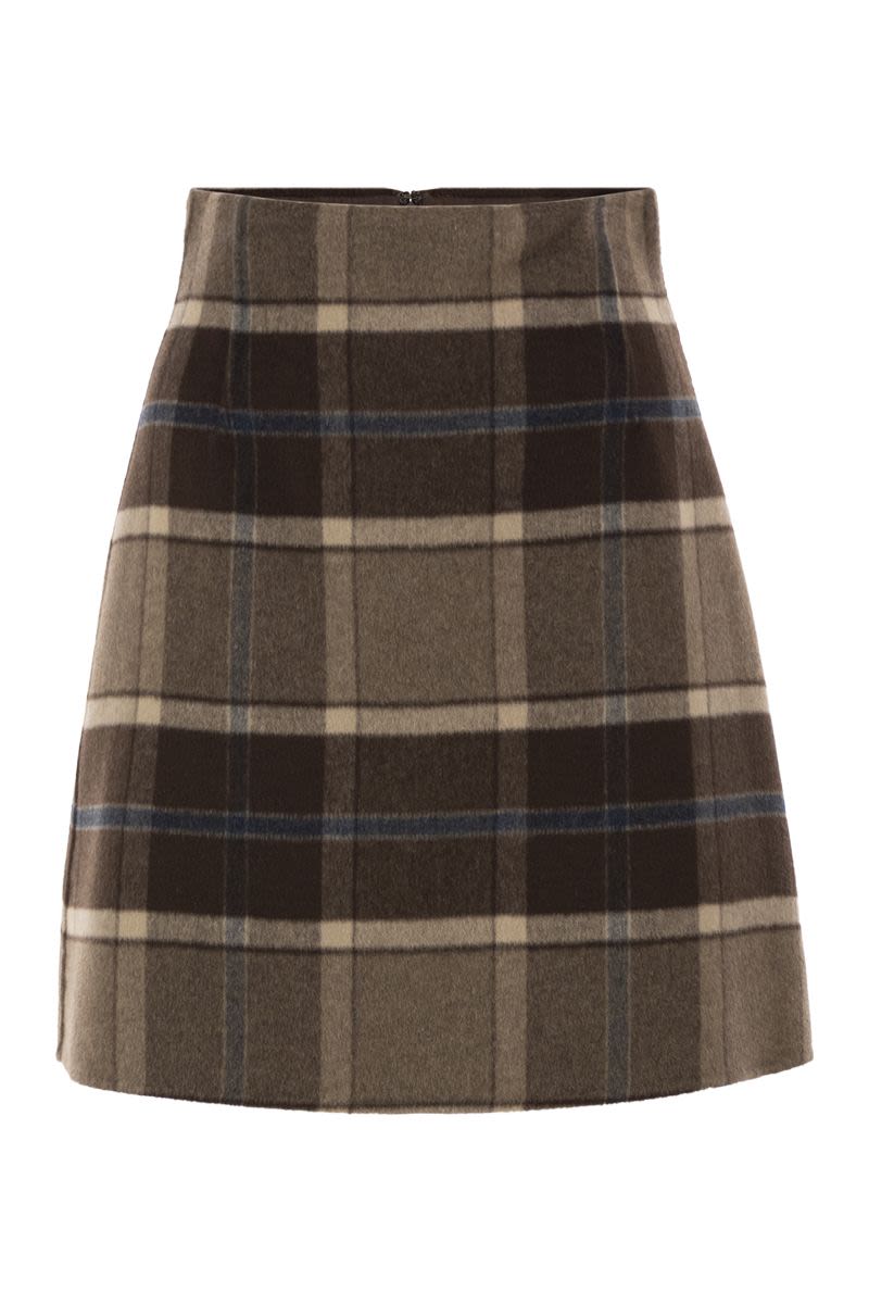 Weekend Max Mara Wkdpesche - Virgin Wool Checked Mini Ski