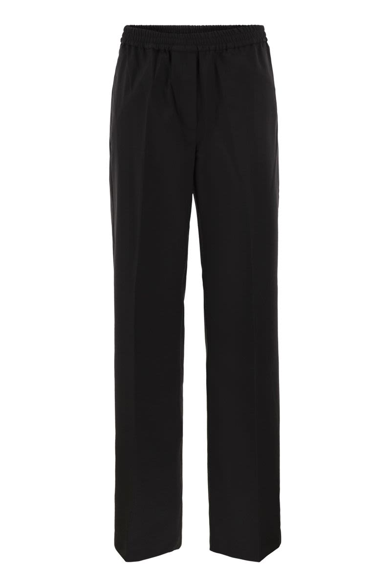 Weekend Max Mara Wkdpetra - Straight-Leg Wool-Blend Trous