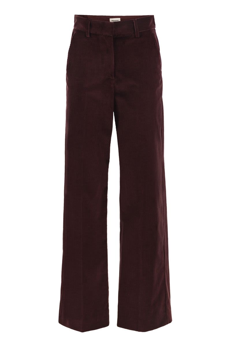 Weekend Max Mara Wkdtania - Wide-Leg Corduroy Trousers