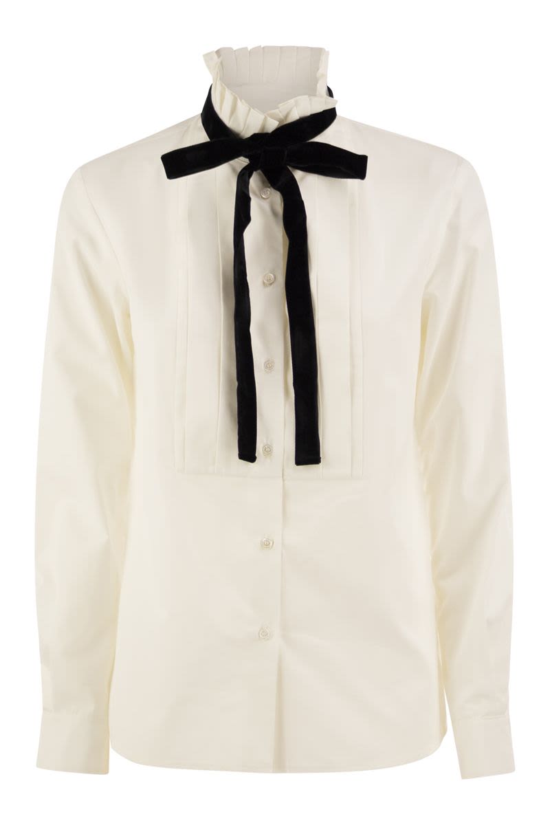 Weekend Max Mara Wkiaceto - Pure Cotton Shirt With Jabot