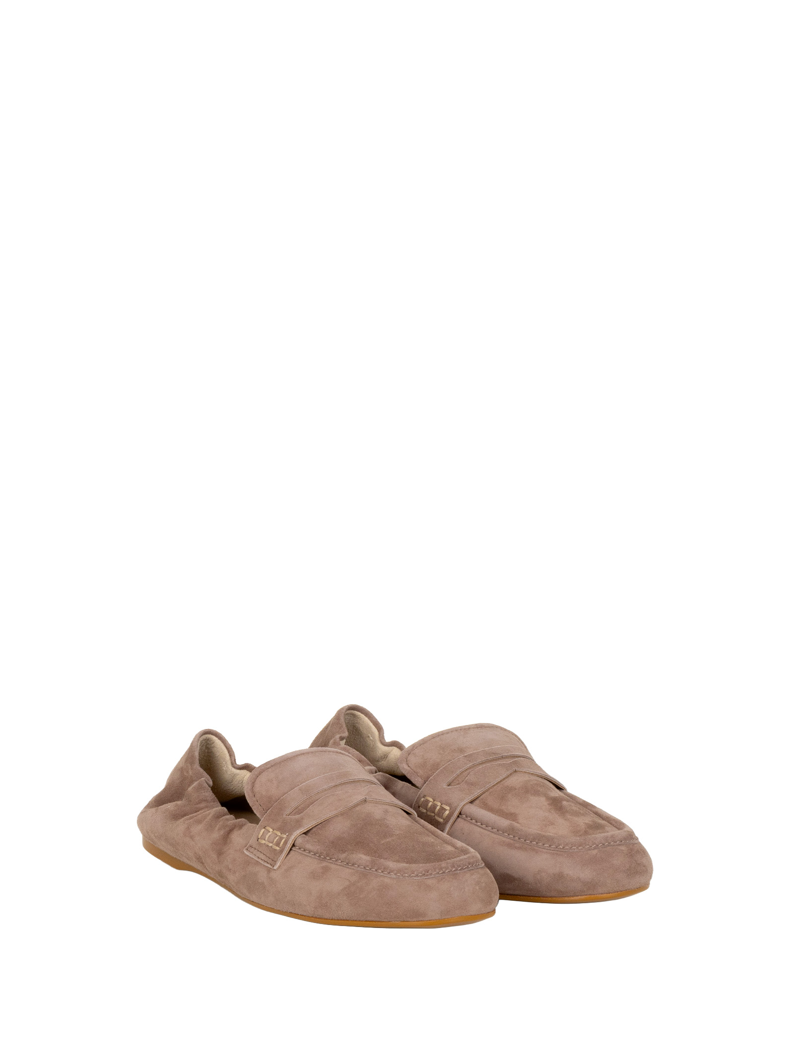 Guglielmo Rotta Woman Satin Loafers Taupe
