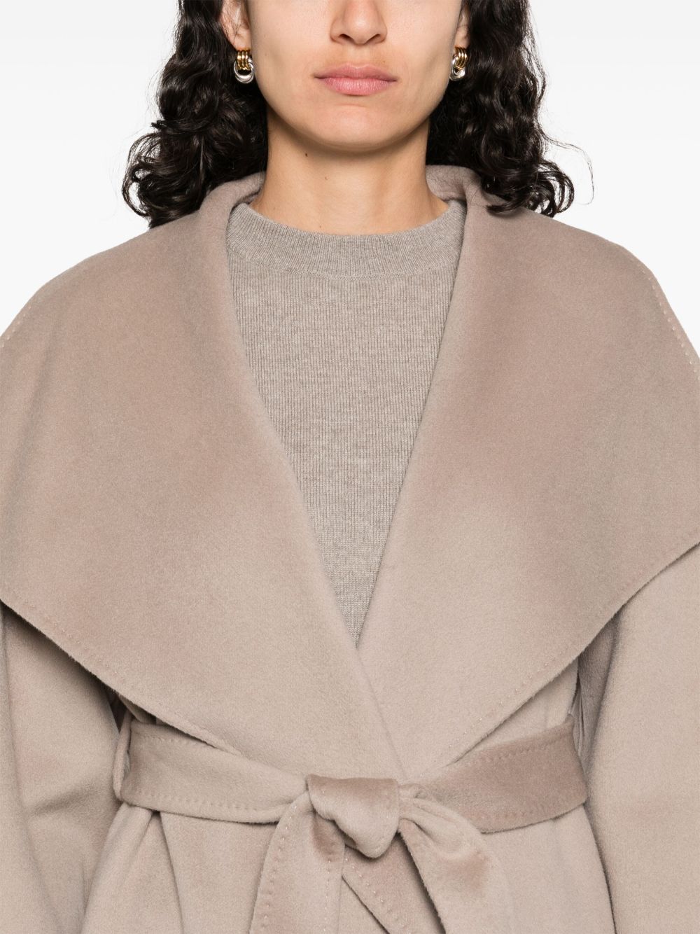 Soft Goat Wool Belted Coat