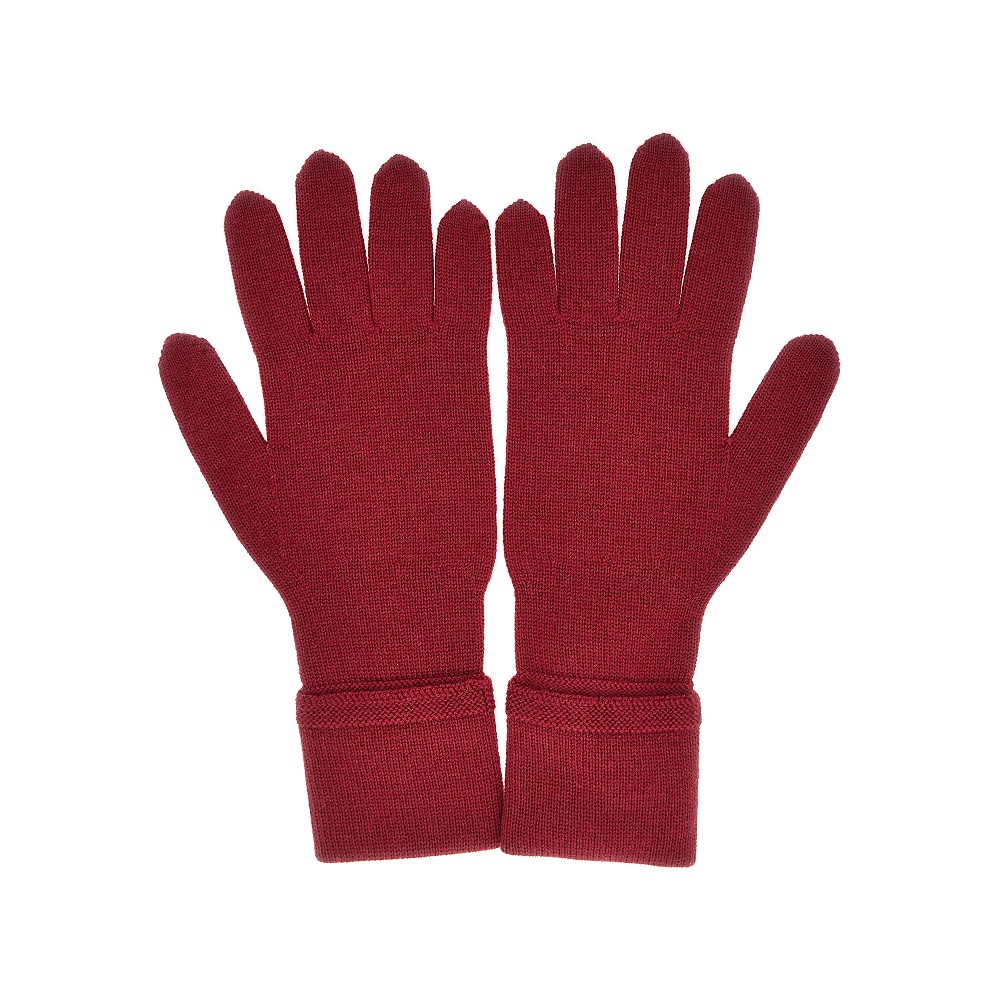 Emporio Armani Wool Gloves With Eagle Embroidery