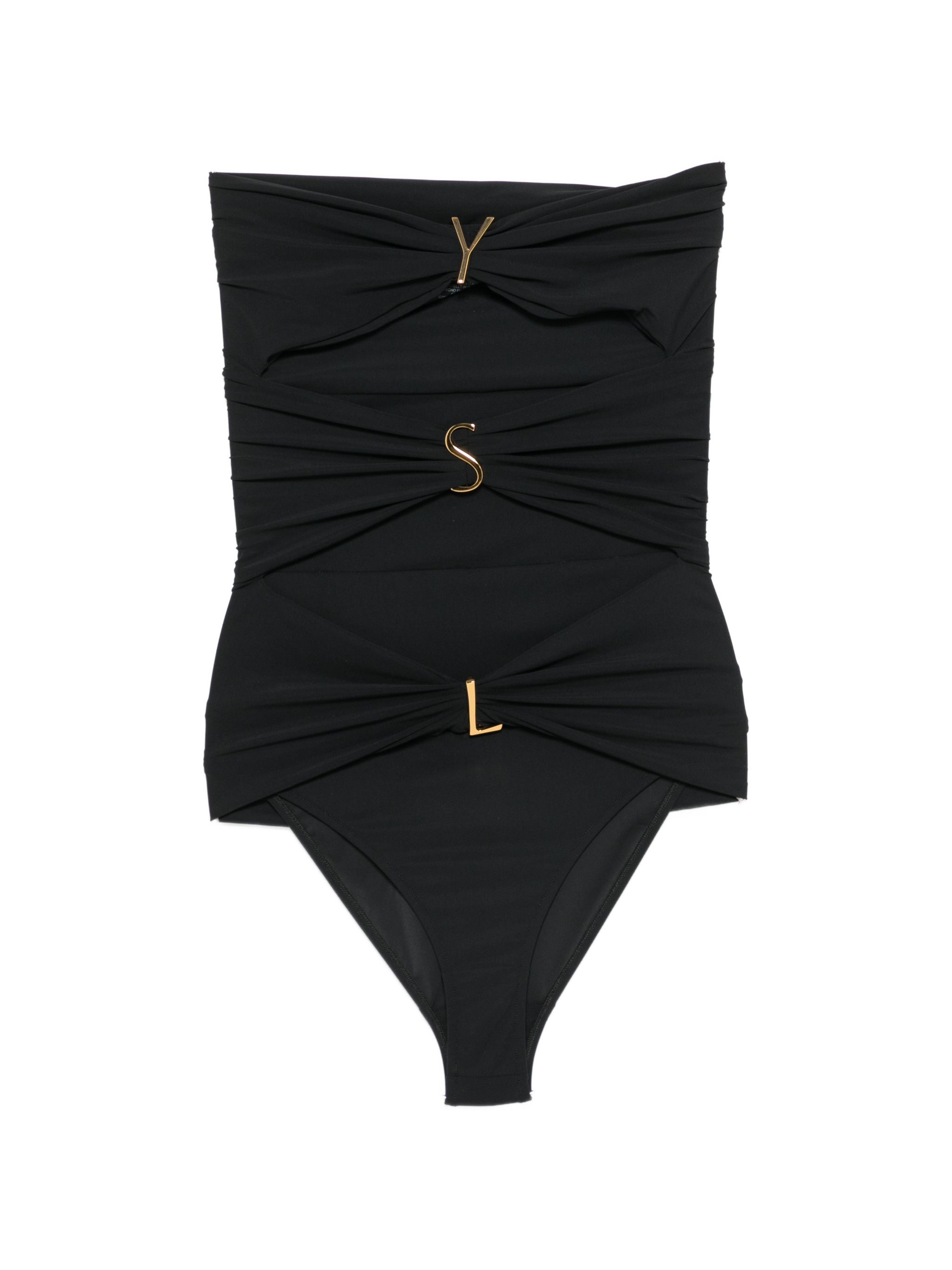 Saint Laurent Ysl Strapless Swimsuit