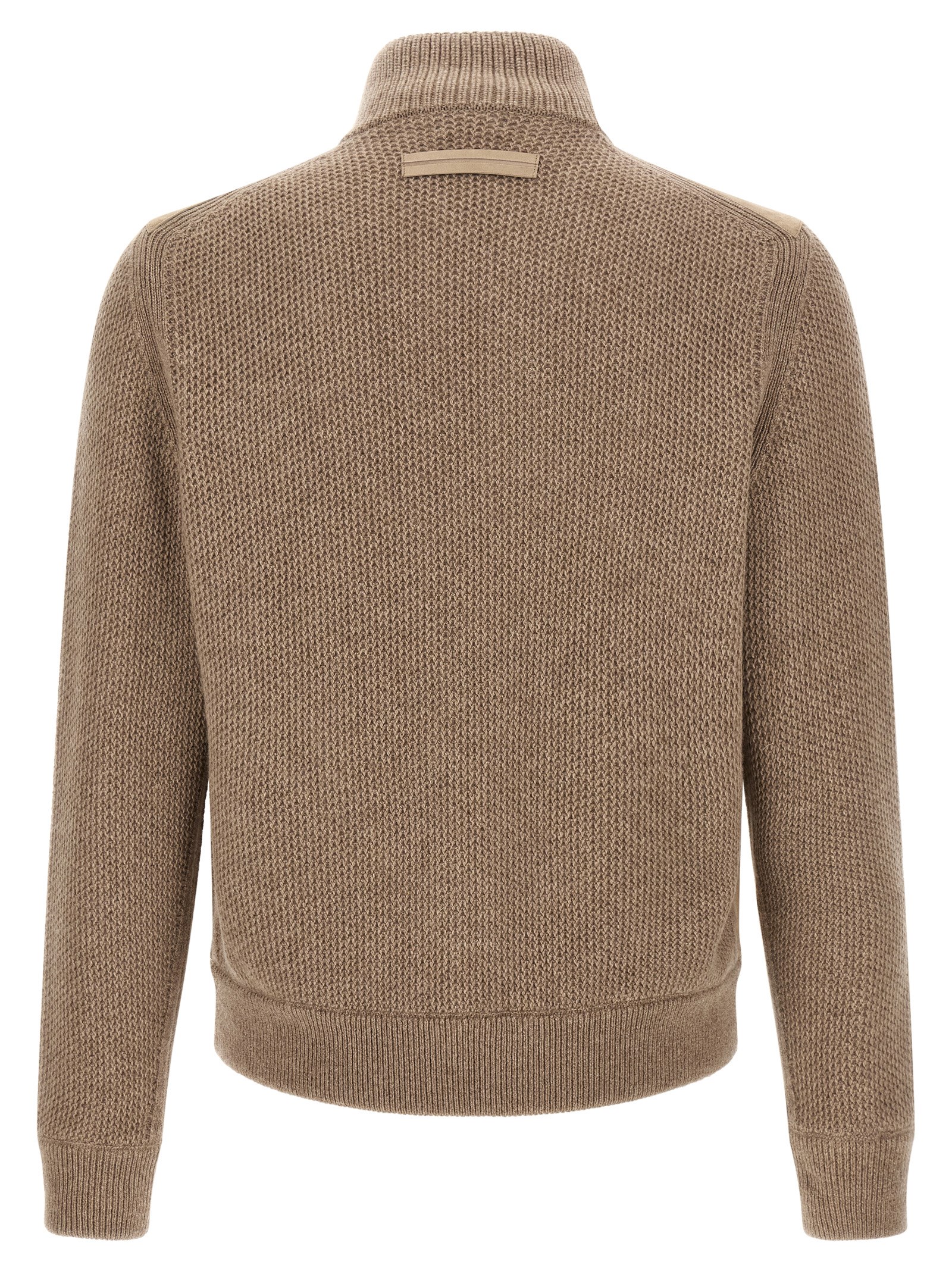 Zegna Suede Panel Cardigan