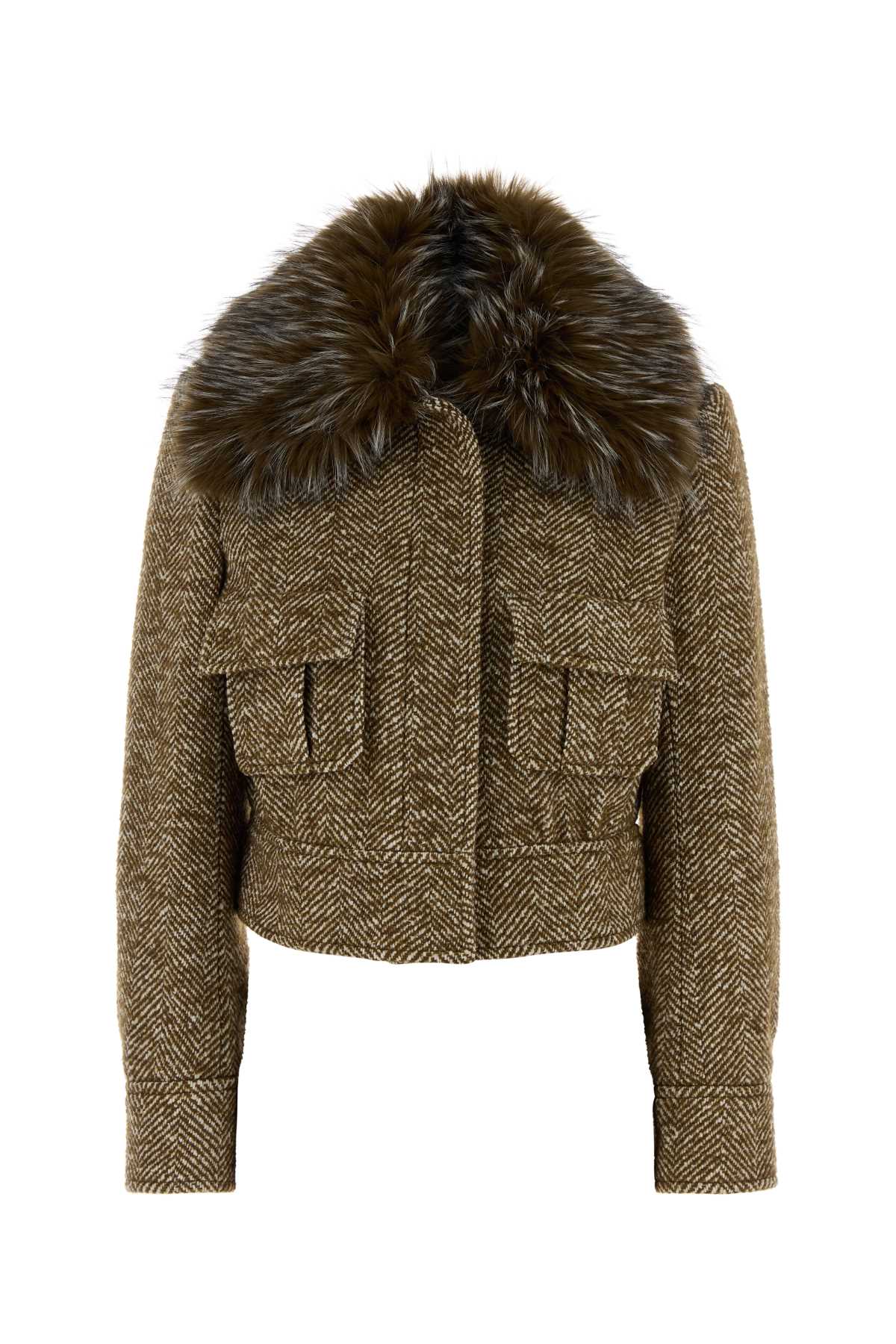 Zimmermann Valiant Faux Fur Collar Jacket