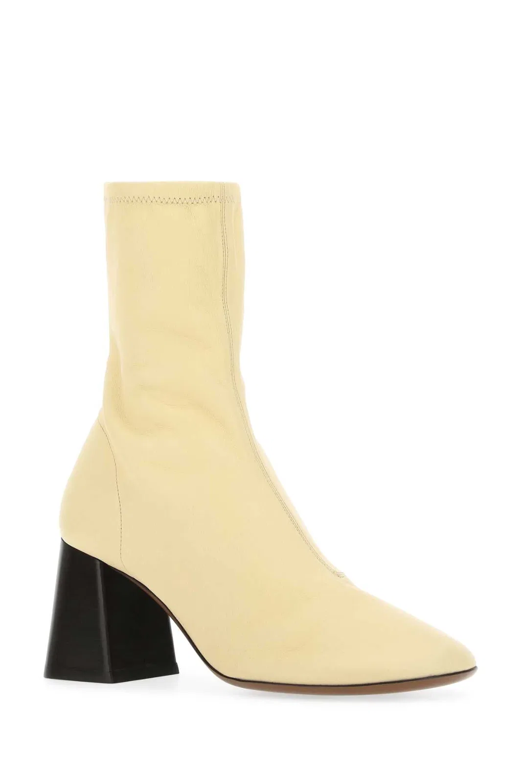 Neous Cream Leather Lepus Ankle Boots