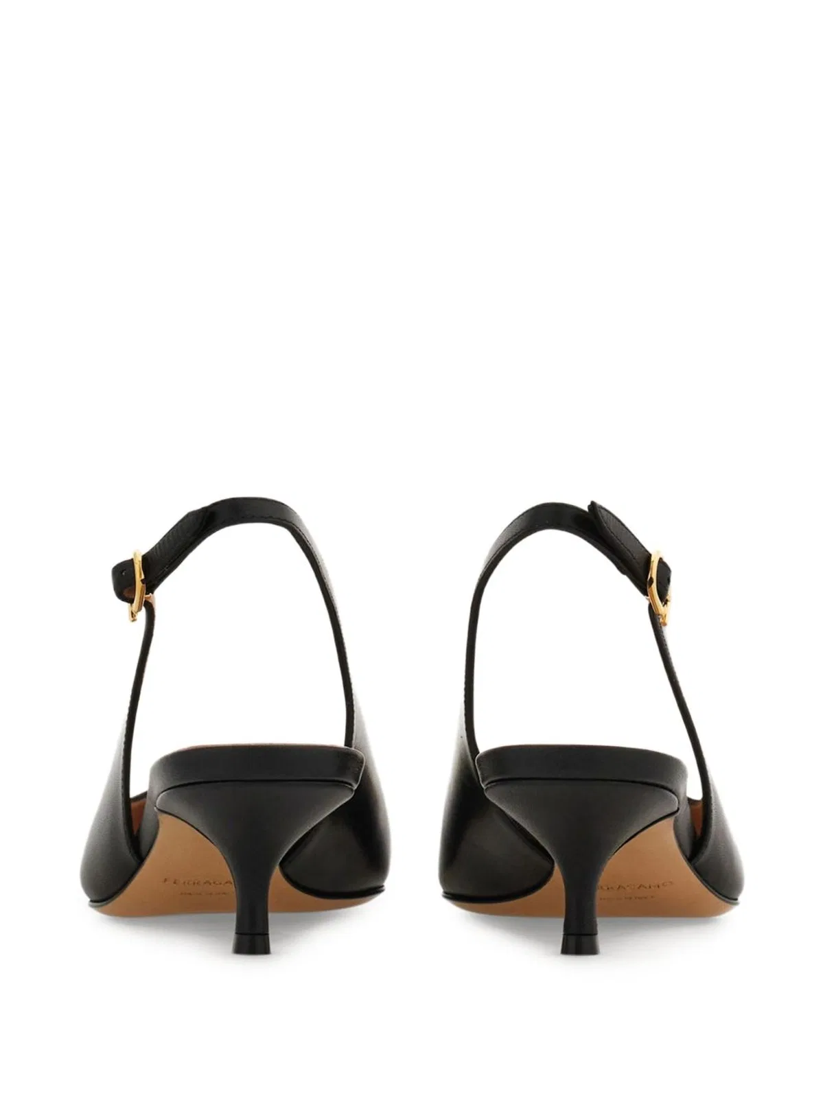 Ferragamo Gancini Leather Slingback Pumps
