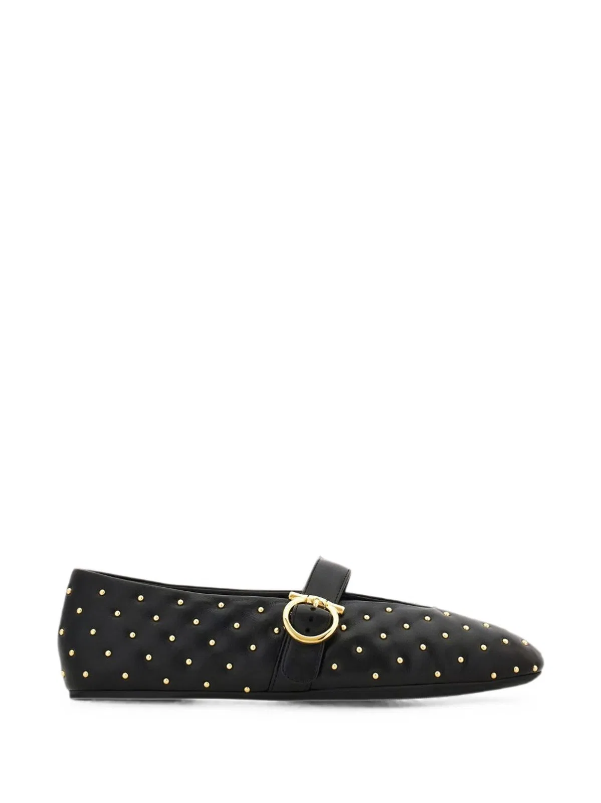 Ferragamo Leather Quilted Ballet Flats
