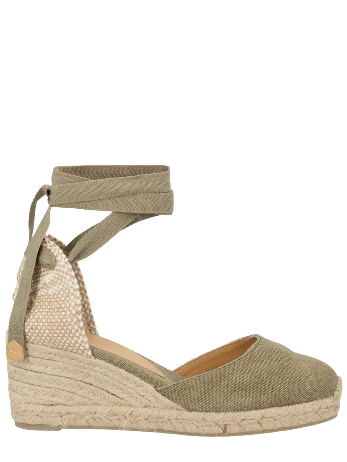 Castaner Castañer Green Cotton Leather Heel