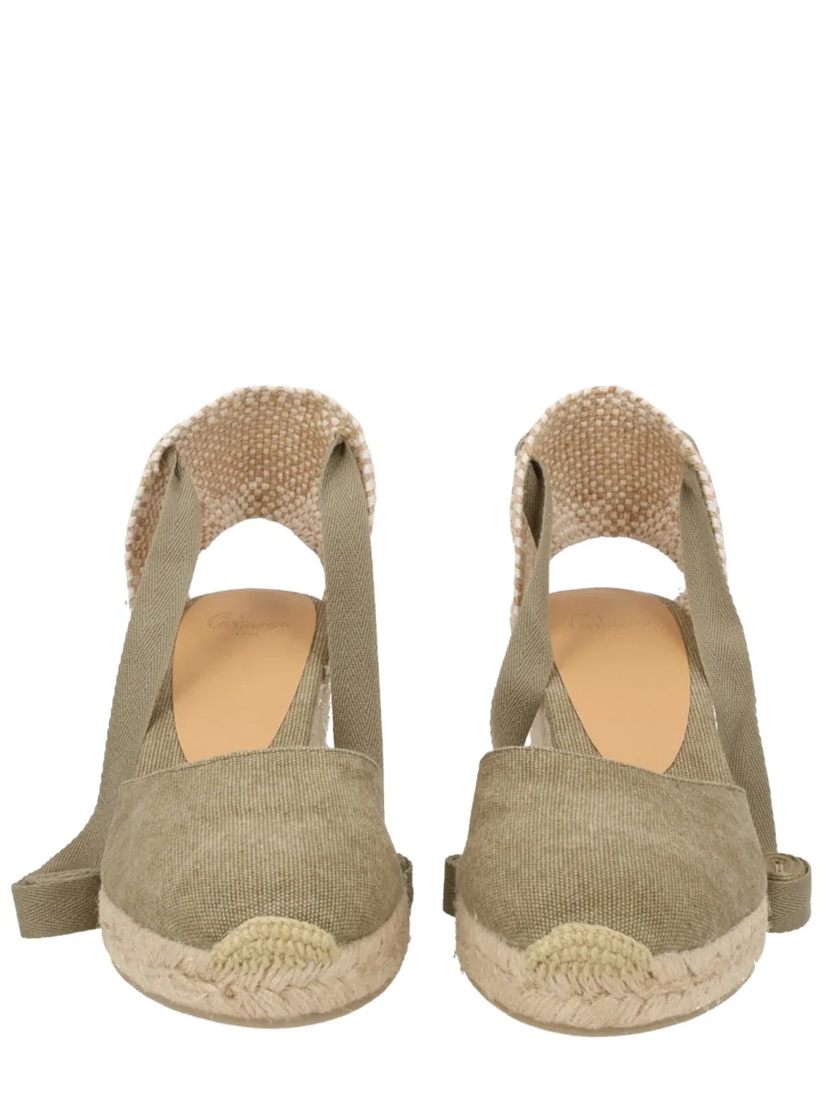Castaner Castañer Green Cotton Leather Heel