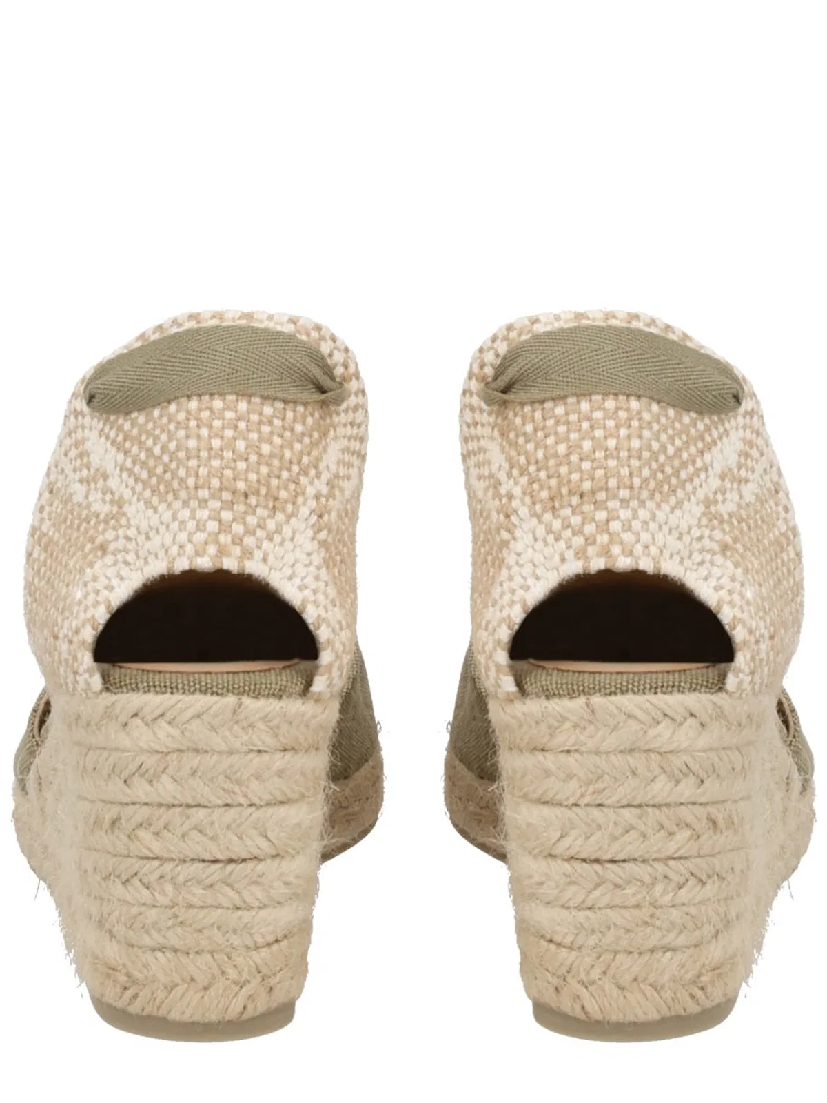 Castaner Castañer Green Cotton Leather Heel