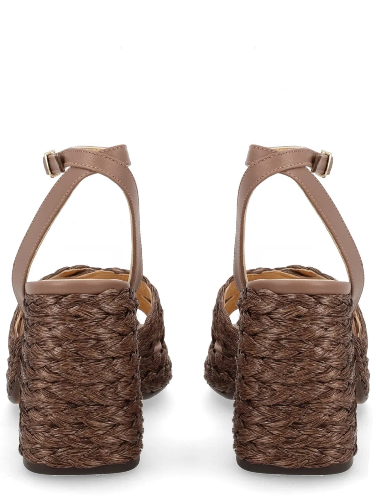 Castaner Castañer Grey Raffia Leather Heels