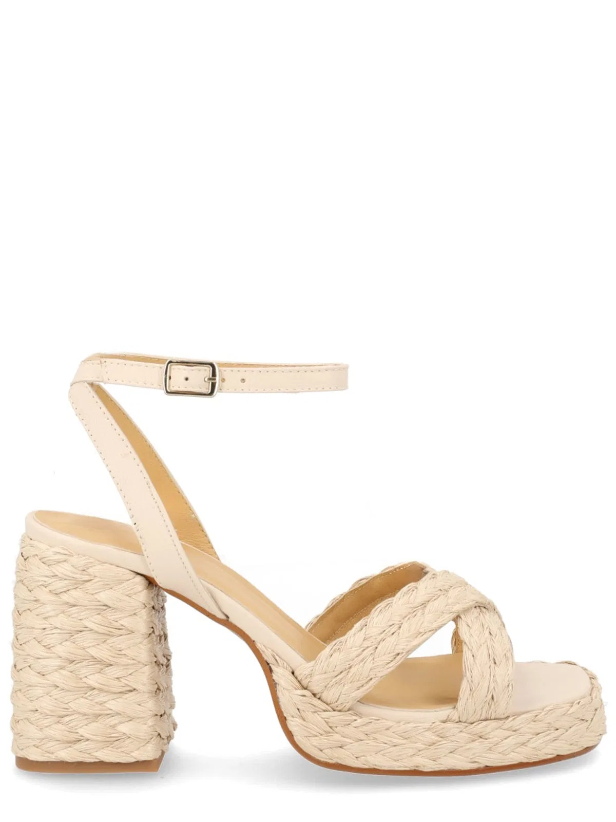Castaner Castañer Multicolour Raffia Leather Heel
