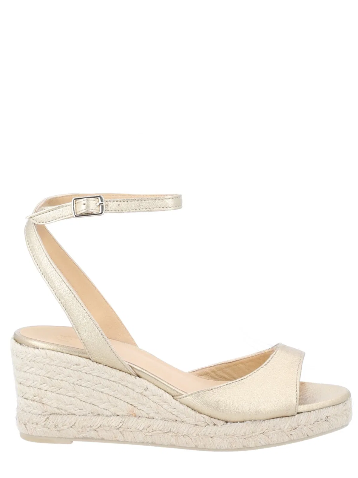 Castaner Castañer Gold Ovine Leather Sandals