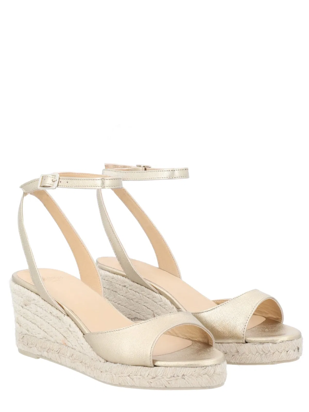 Castaner Castañer Gold Ovine Leather Sandals