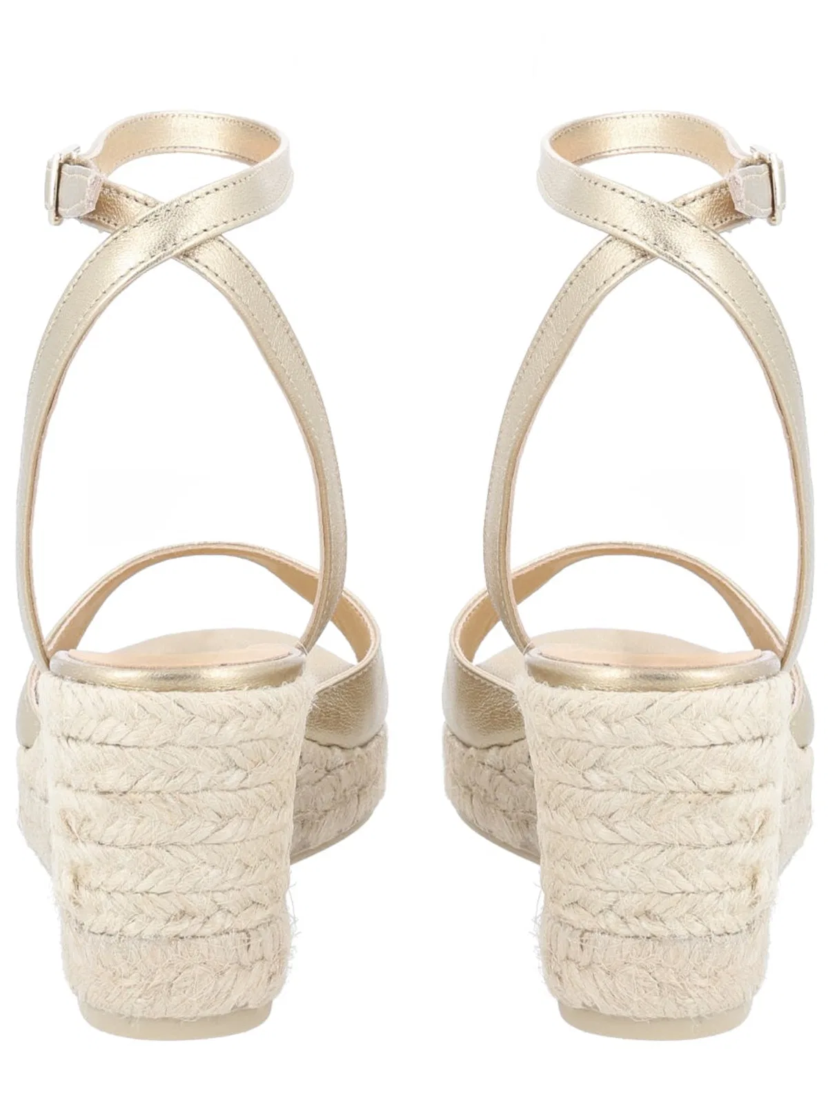 Castaner Castañer Gold Ovine Leather Sandals