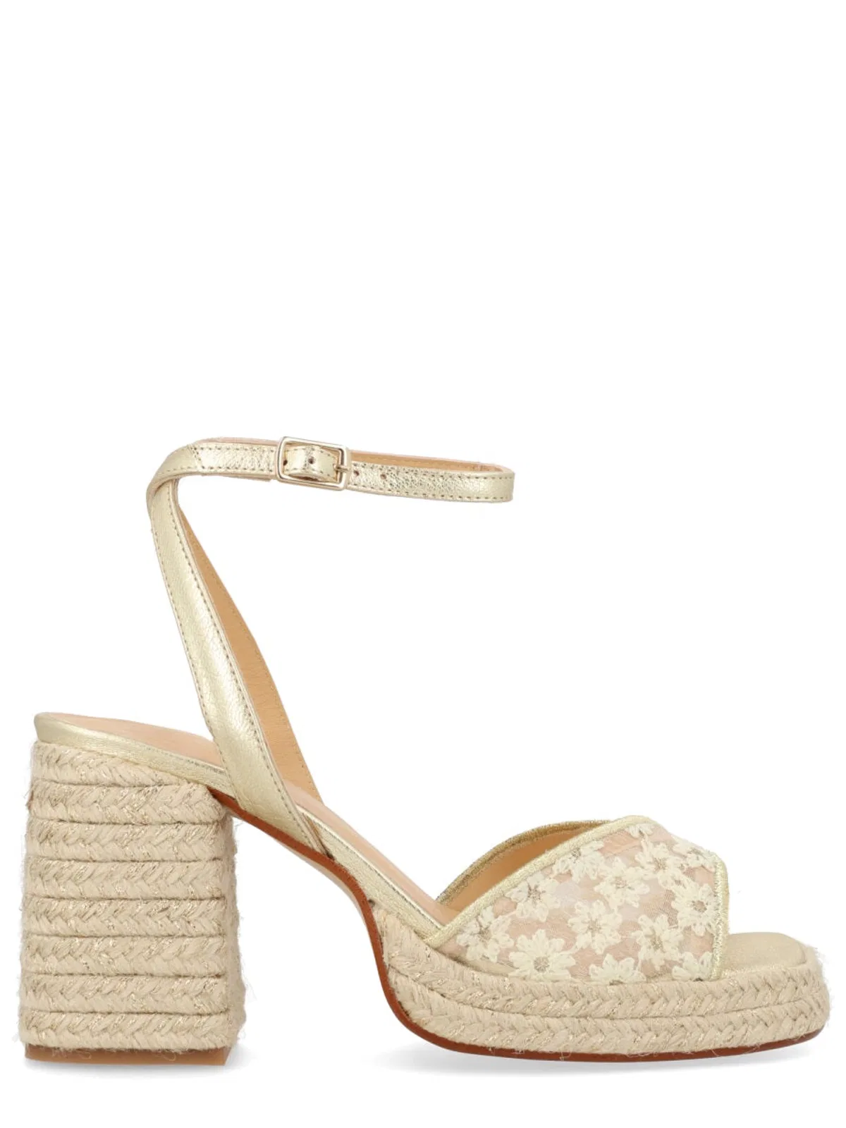 Castaner Castañer Gold Goat Leather Heels