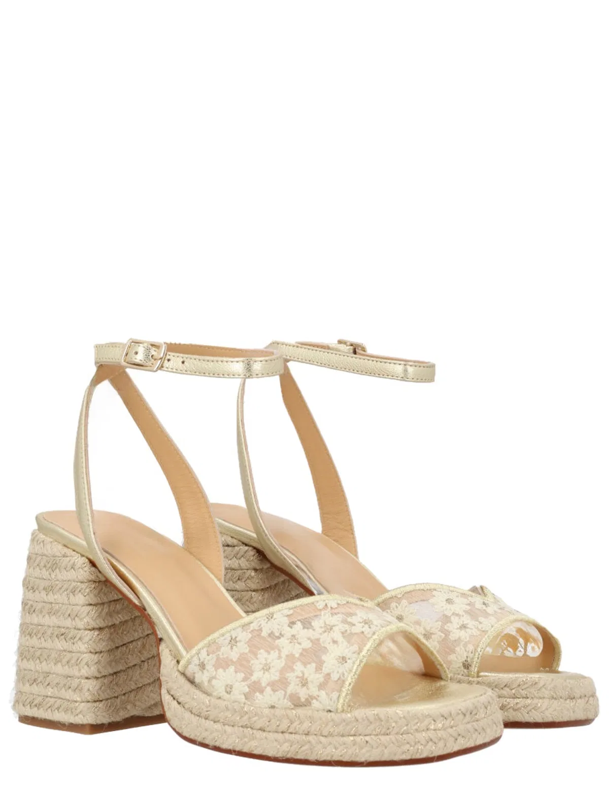 Castaner Castañer Gold Goat Leather Heels