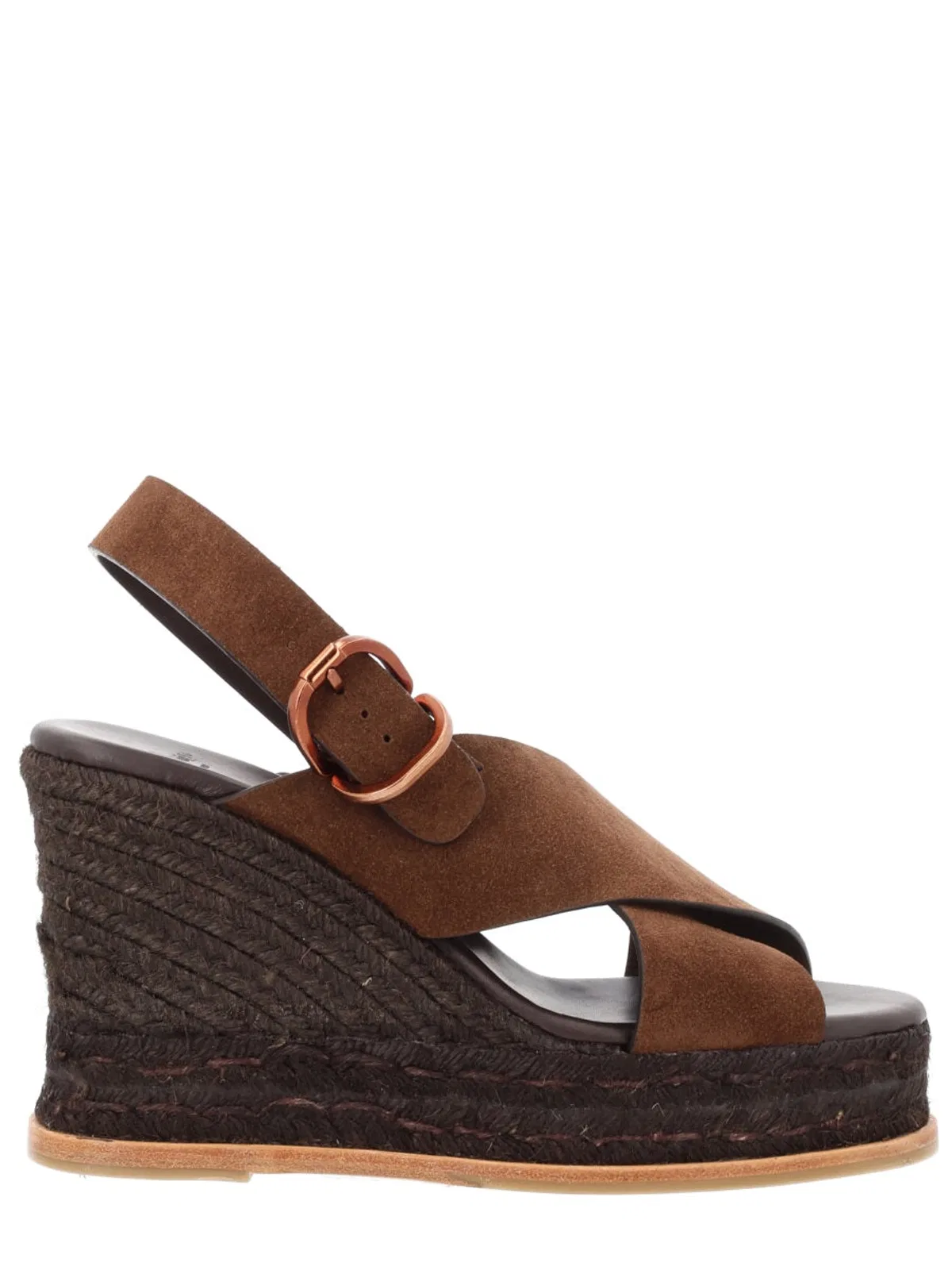 Castaner Castañer Brown Bovine Leather Heel
