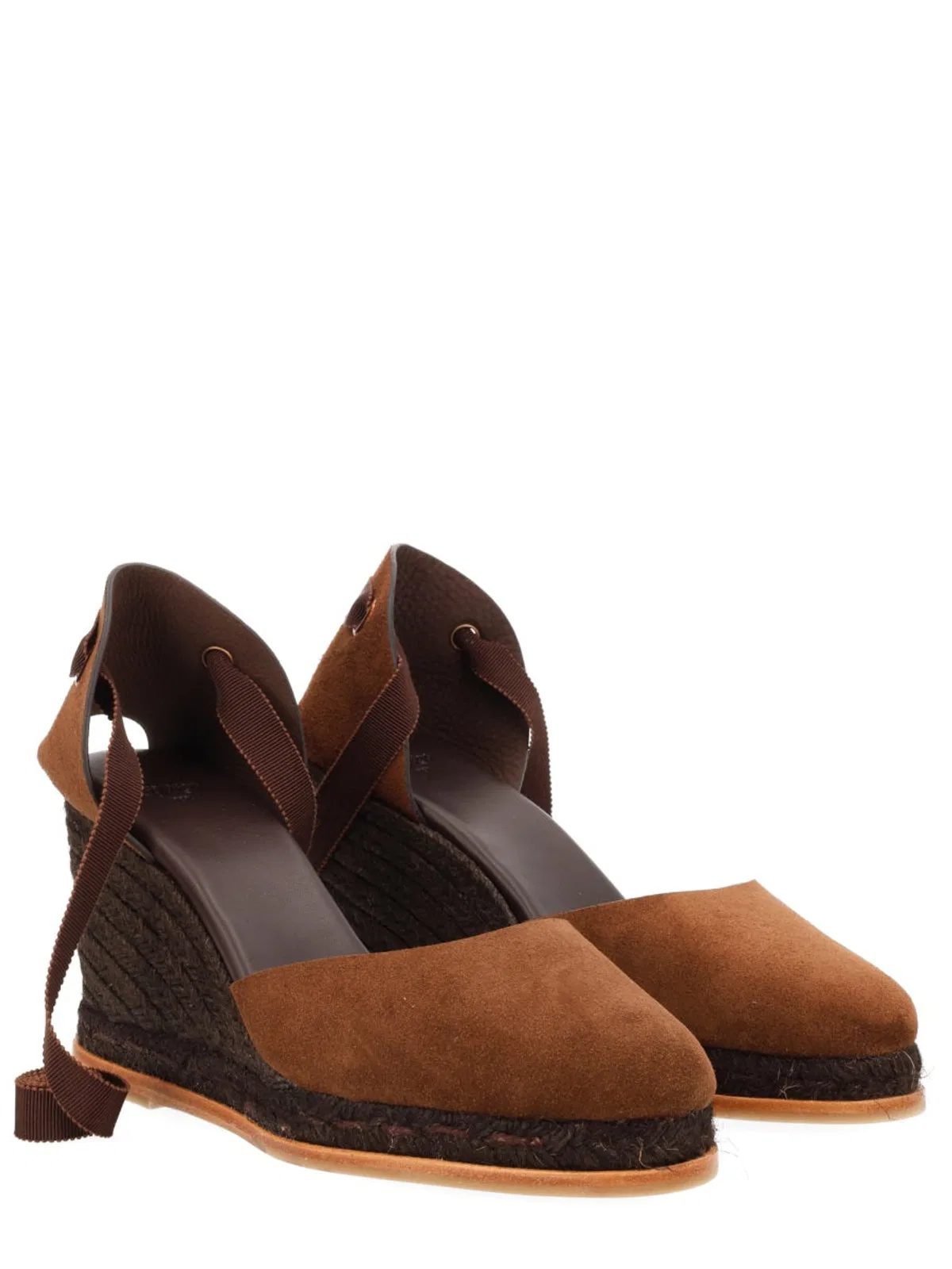 Castaner Castañer Brown Bovine Leather Heels