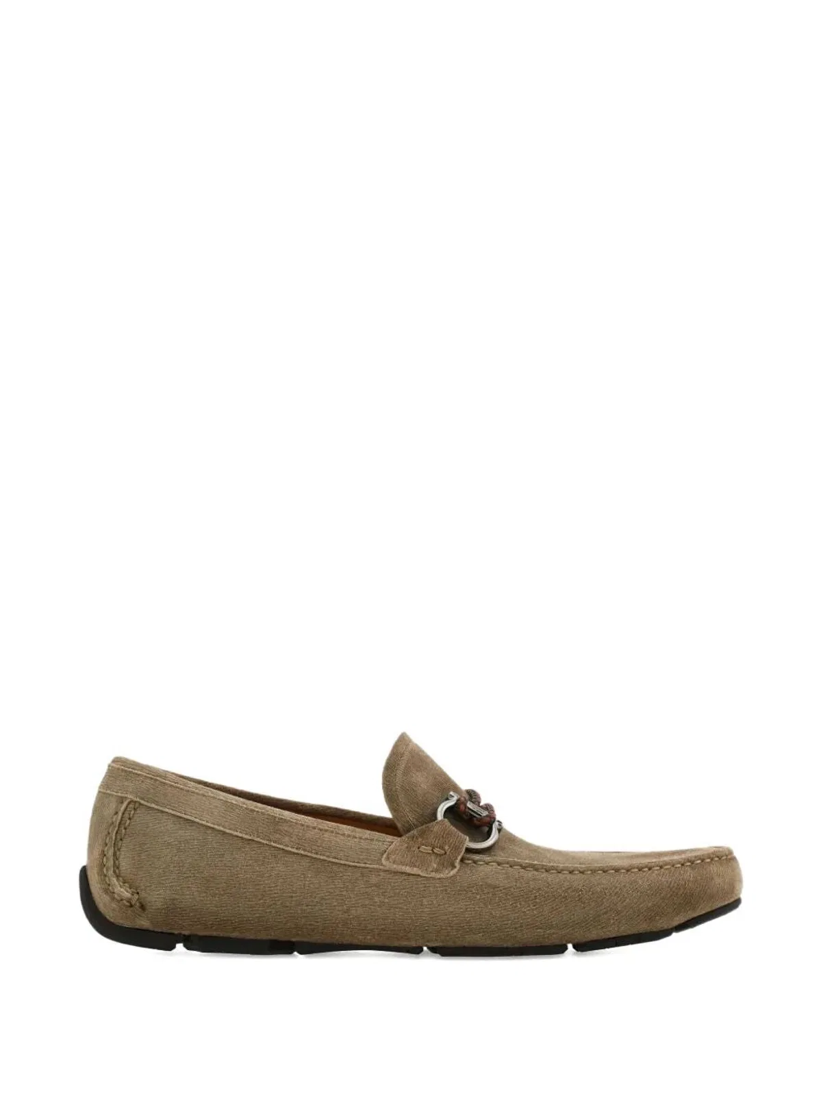 Ferragamo Driver Ornamento Gancini Loafers