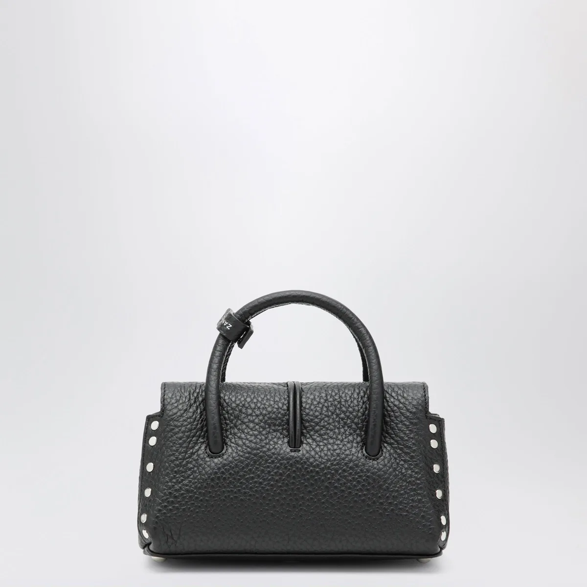 Zanellato Dotta Baby Black Grained Leather Bag