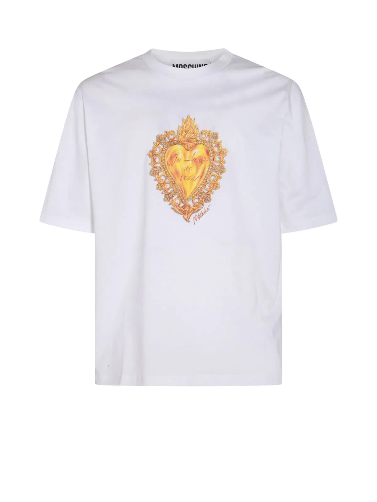 Moschino Couture White Cotton T-Shirts And Polos