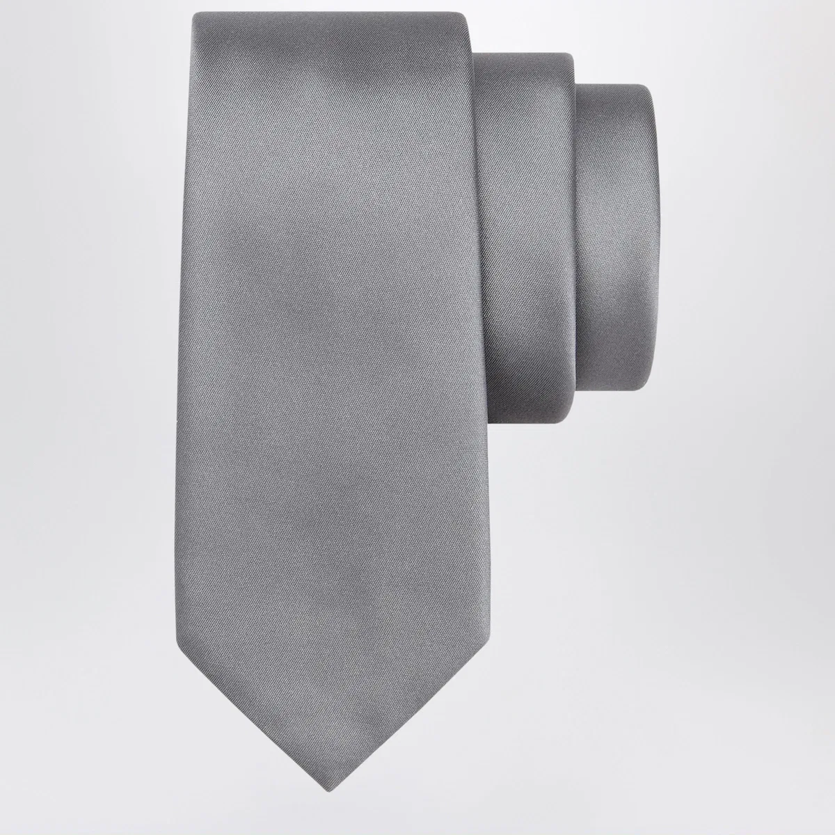 Ferragamo Grey Silk Tie