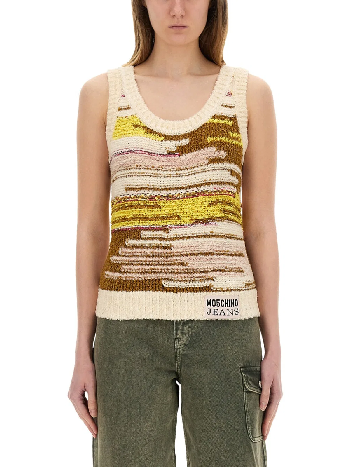 Moschino Jeans Multicolor Knit Top