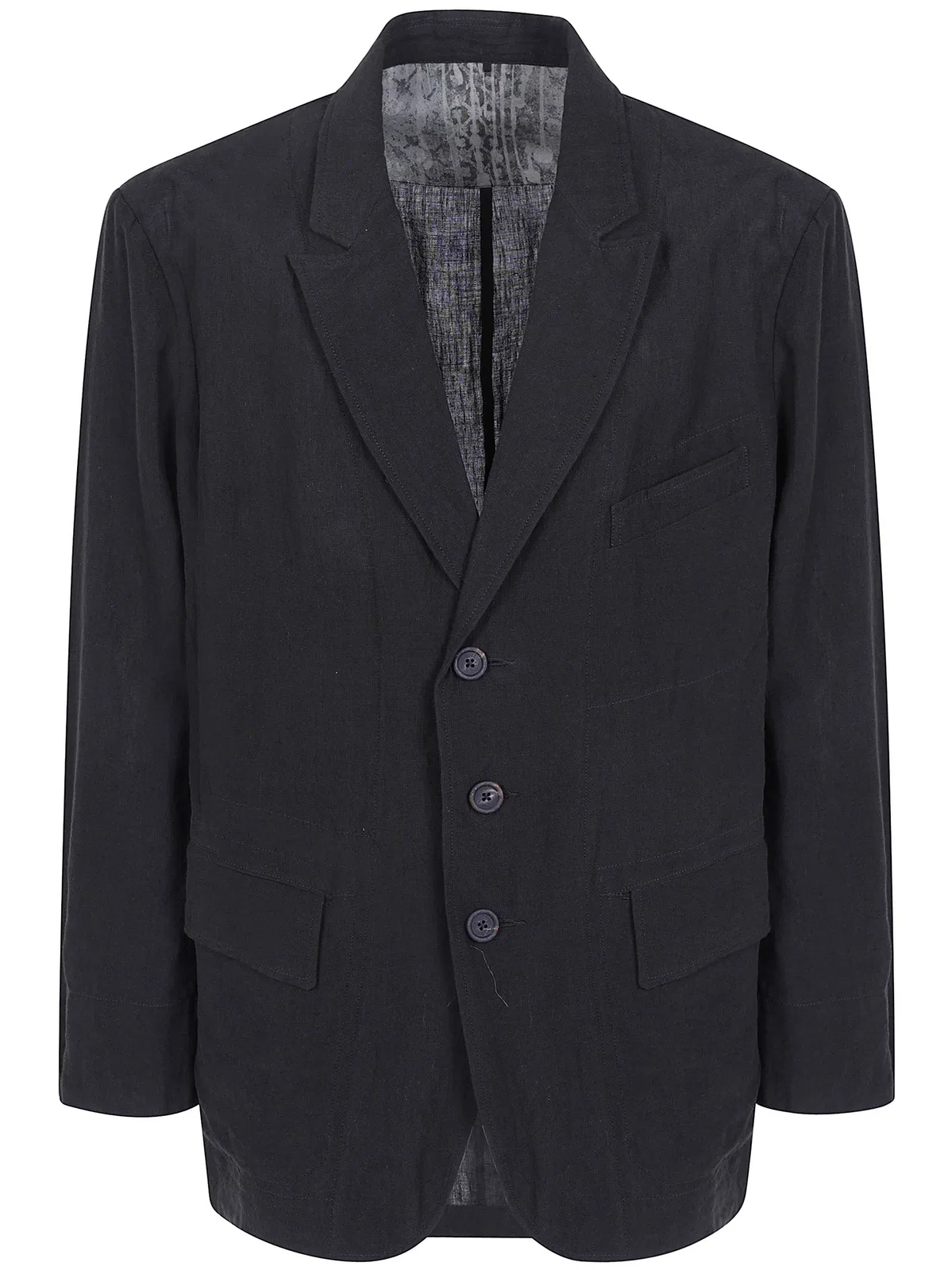 Ziggy Chen Puppytooth Three Button Blazer