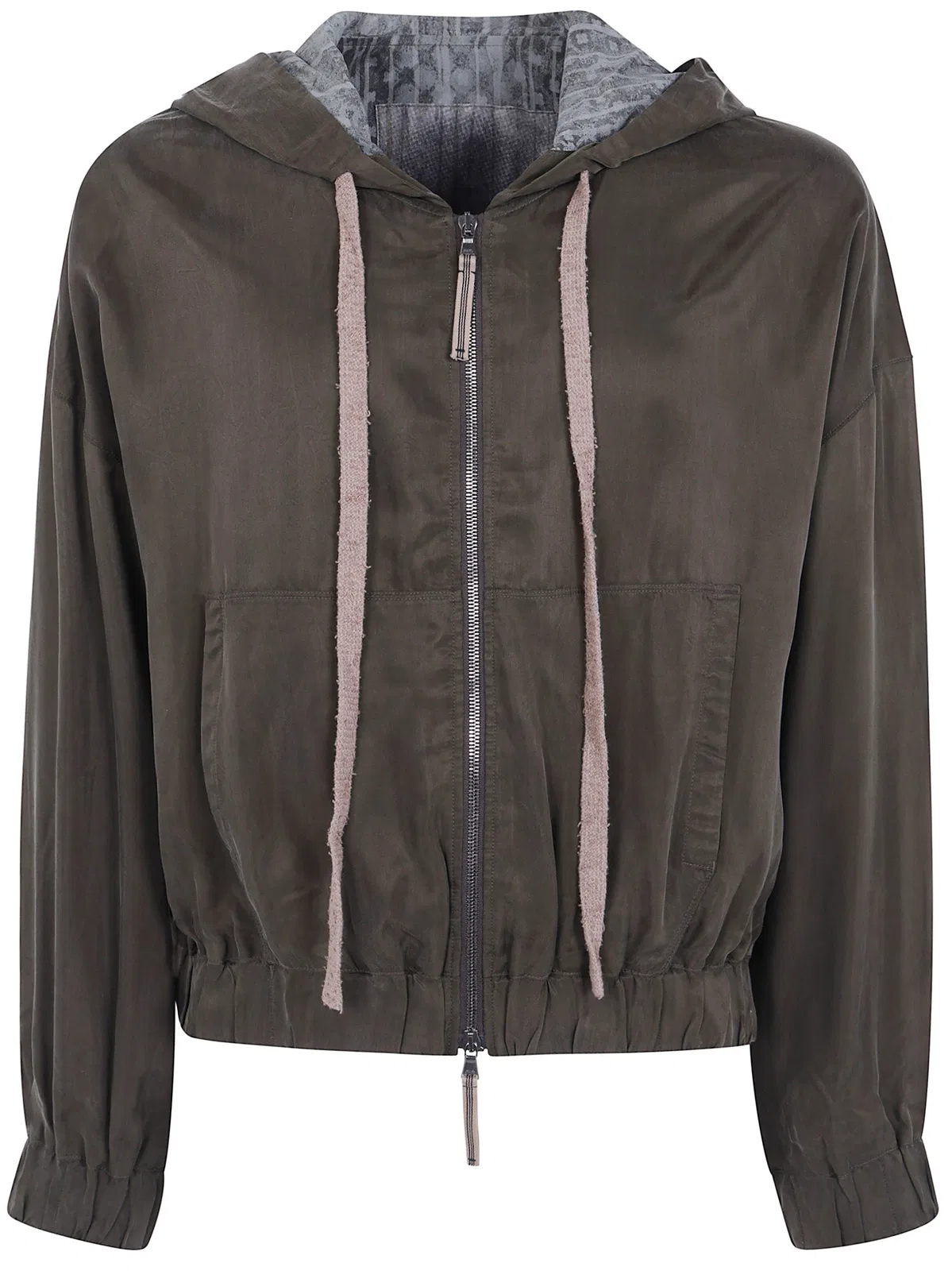 Ziggy Chen Cropped Full Zip Hoodie