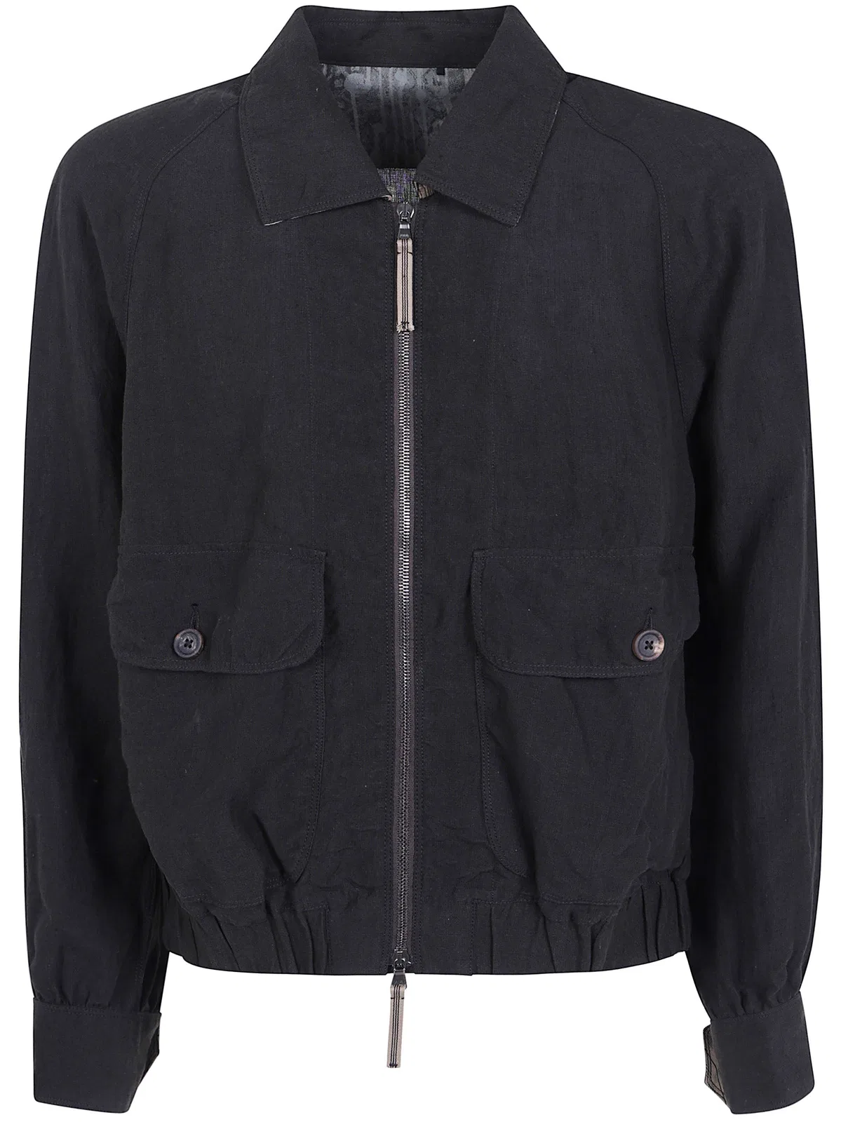 Ziggy Chen Puppytooth Cropped Aviator Jacket