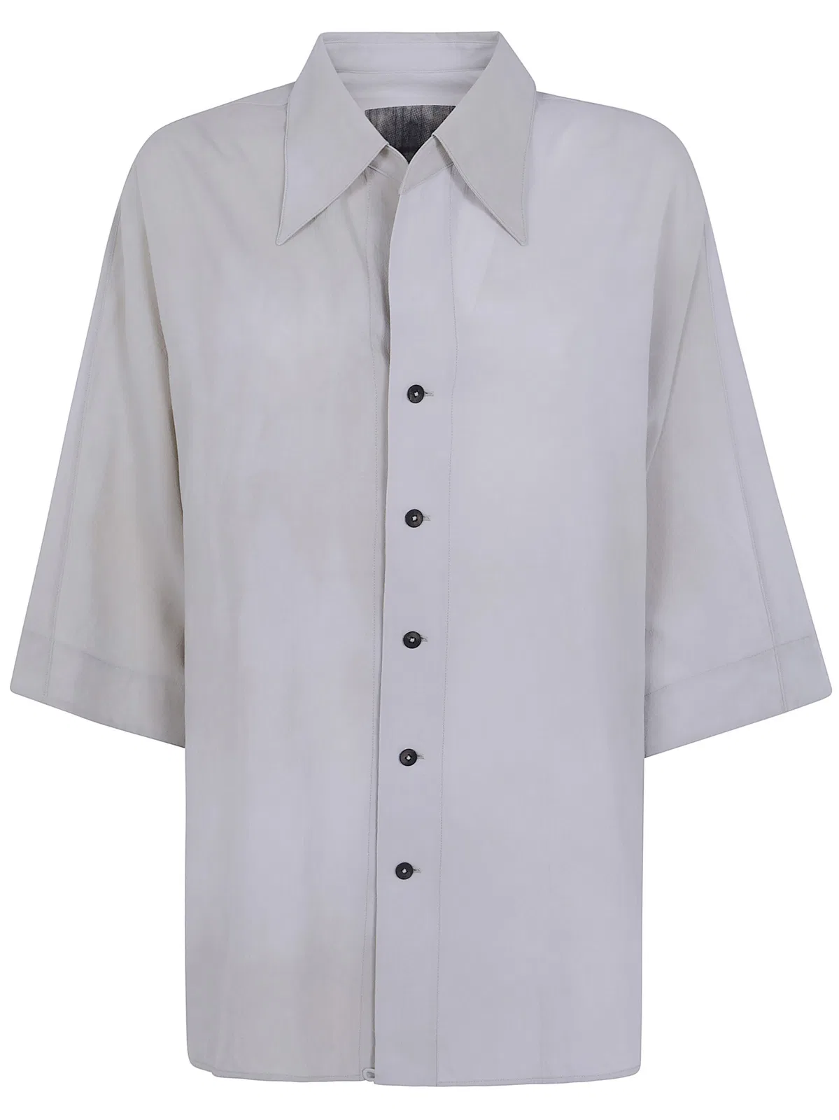 Ziggy Chen Short Sleeves Back Gathered Shirt