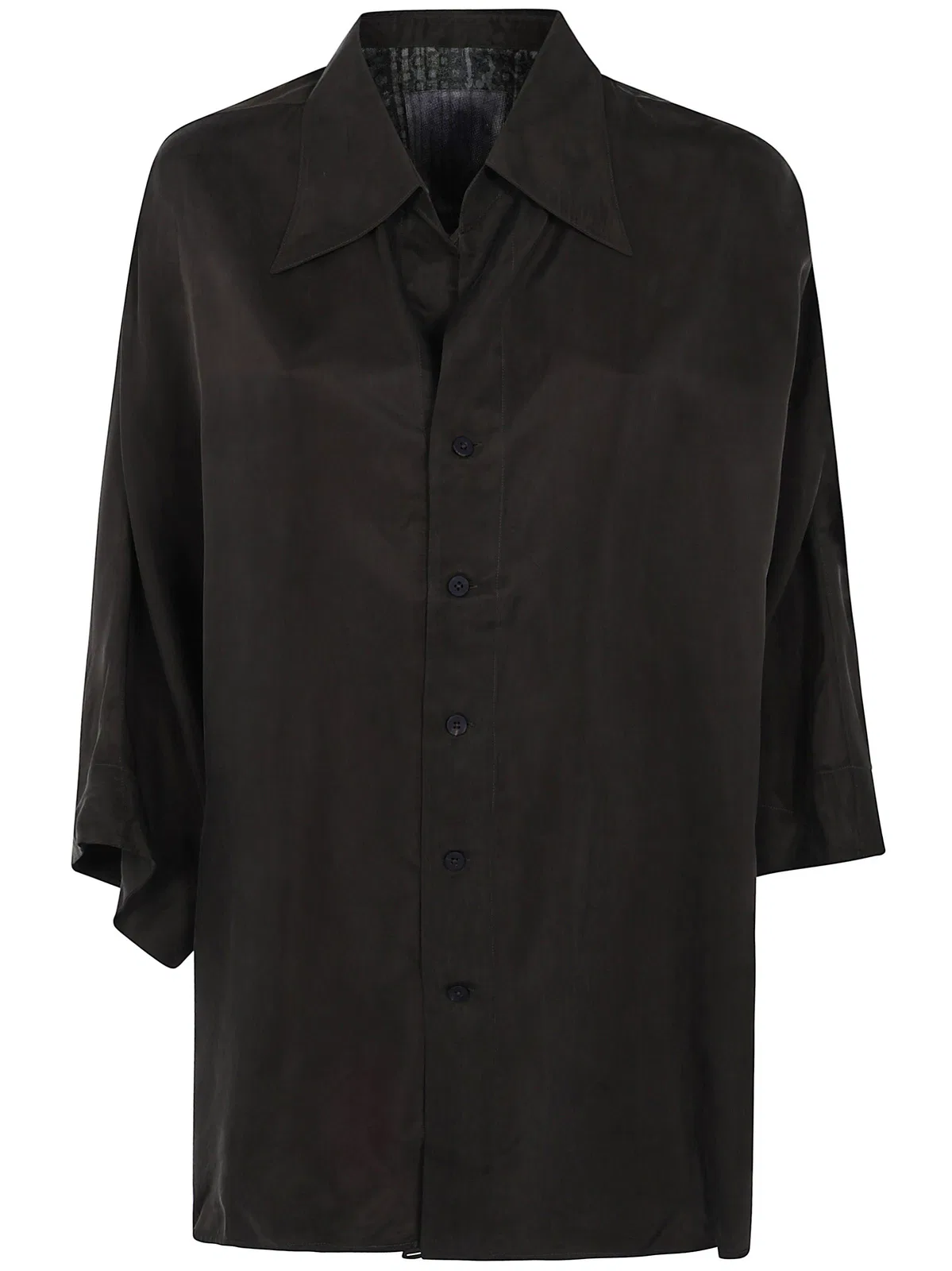 Ziggy Chen Short Sleeves Back Gathered Shirt