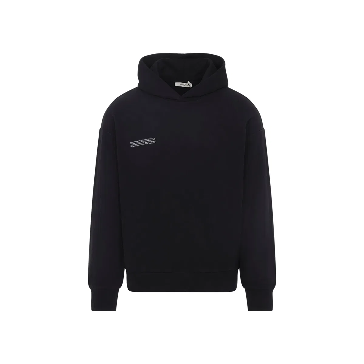 Pangaia Black 365 Midweight Cotton Hoodie