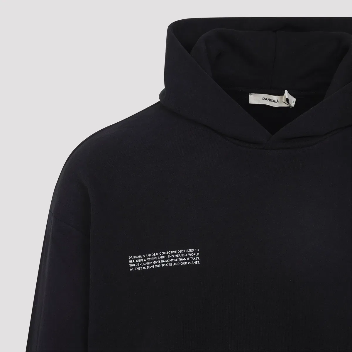 Pangaia Black 365 Midweight Cotton Hoodie