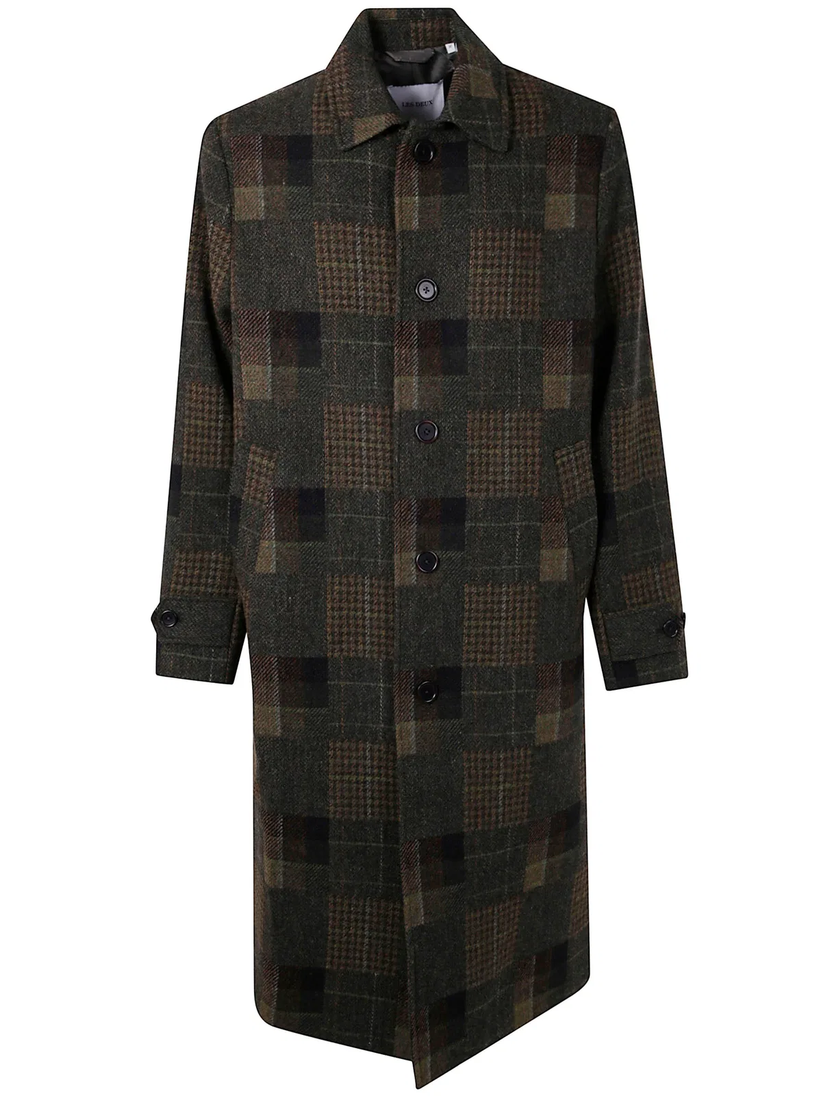 Les Deux "Maximilian" Patchwork Wool Coat