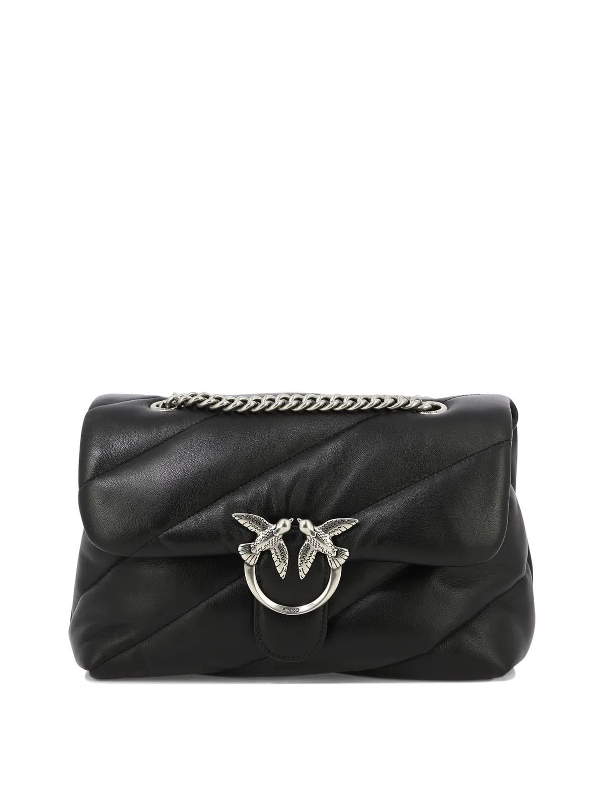 Pinko Black Leather Crossbody Bag