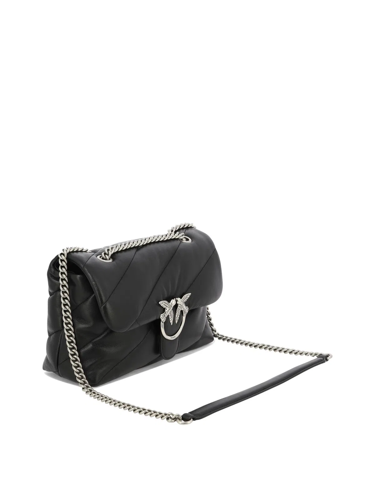 Pinko Black Leather Crossbody Bag