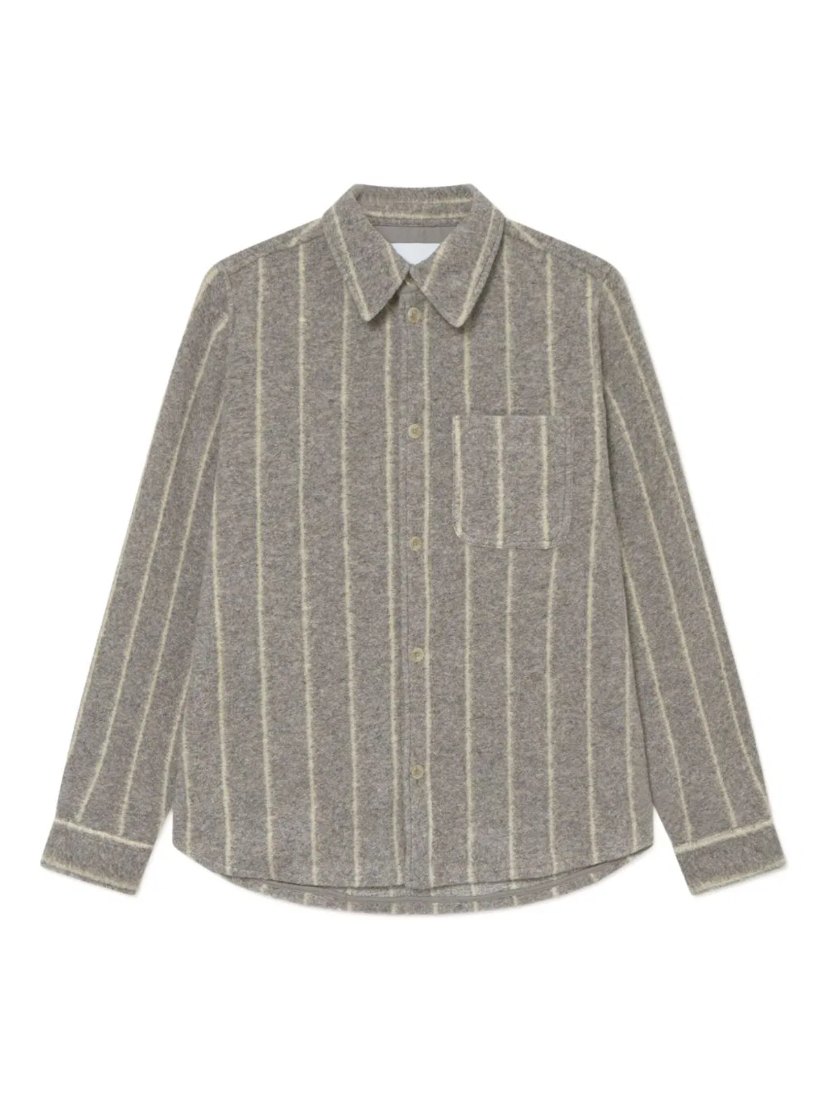 Les Deux Grey Polyester Wool Shirt
