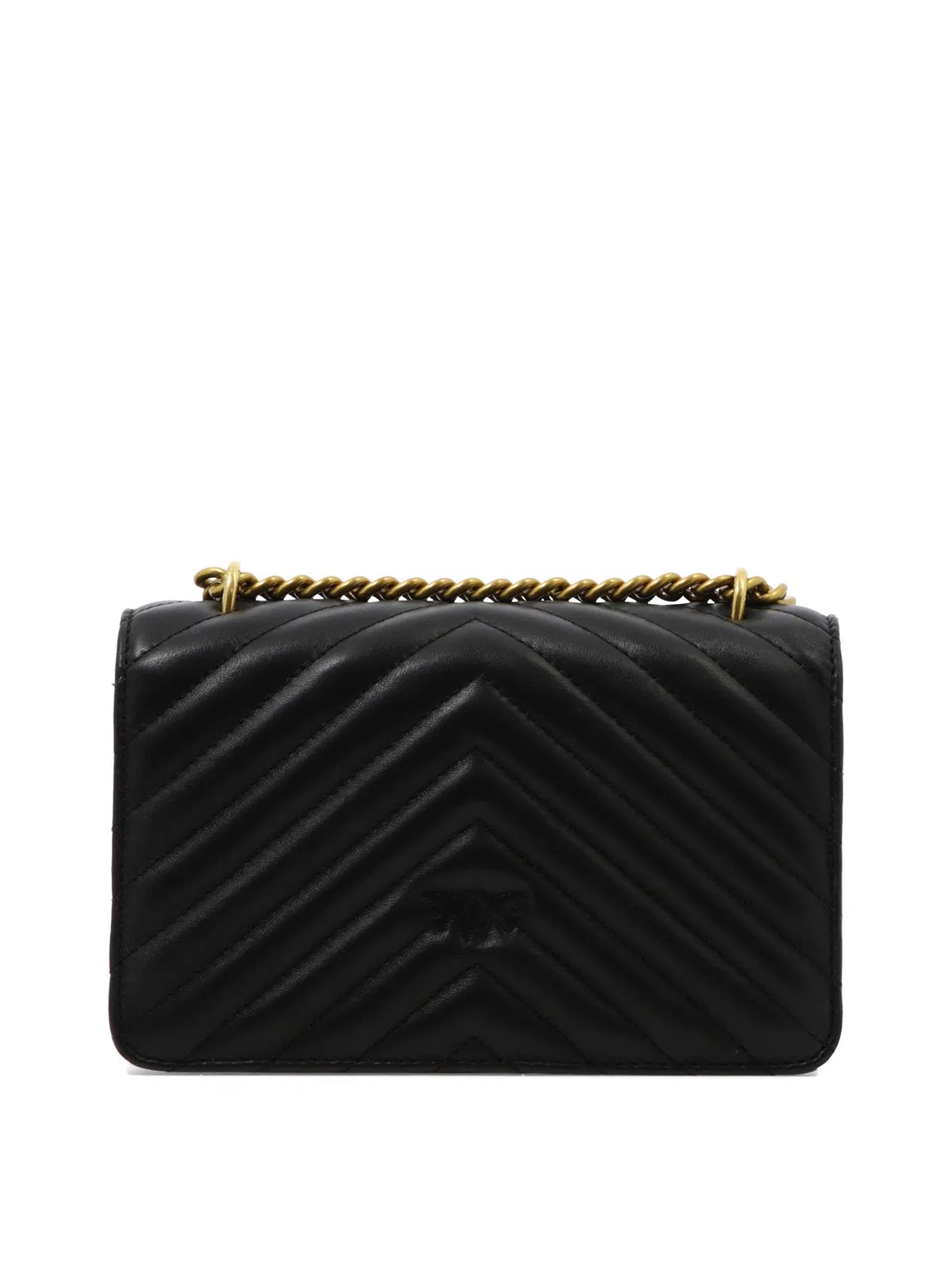 Pinko Black Leather Crossbody Bag