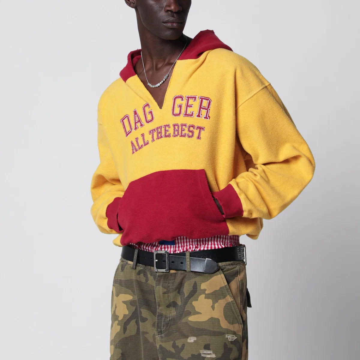 Dagger Hooded Terry Cloth Sweatshirt